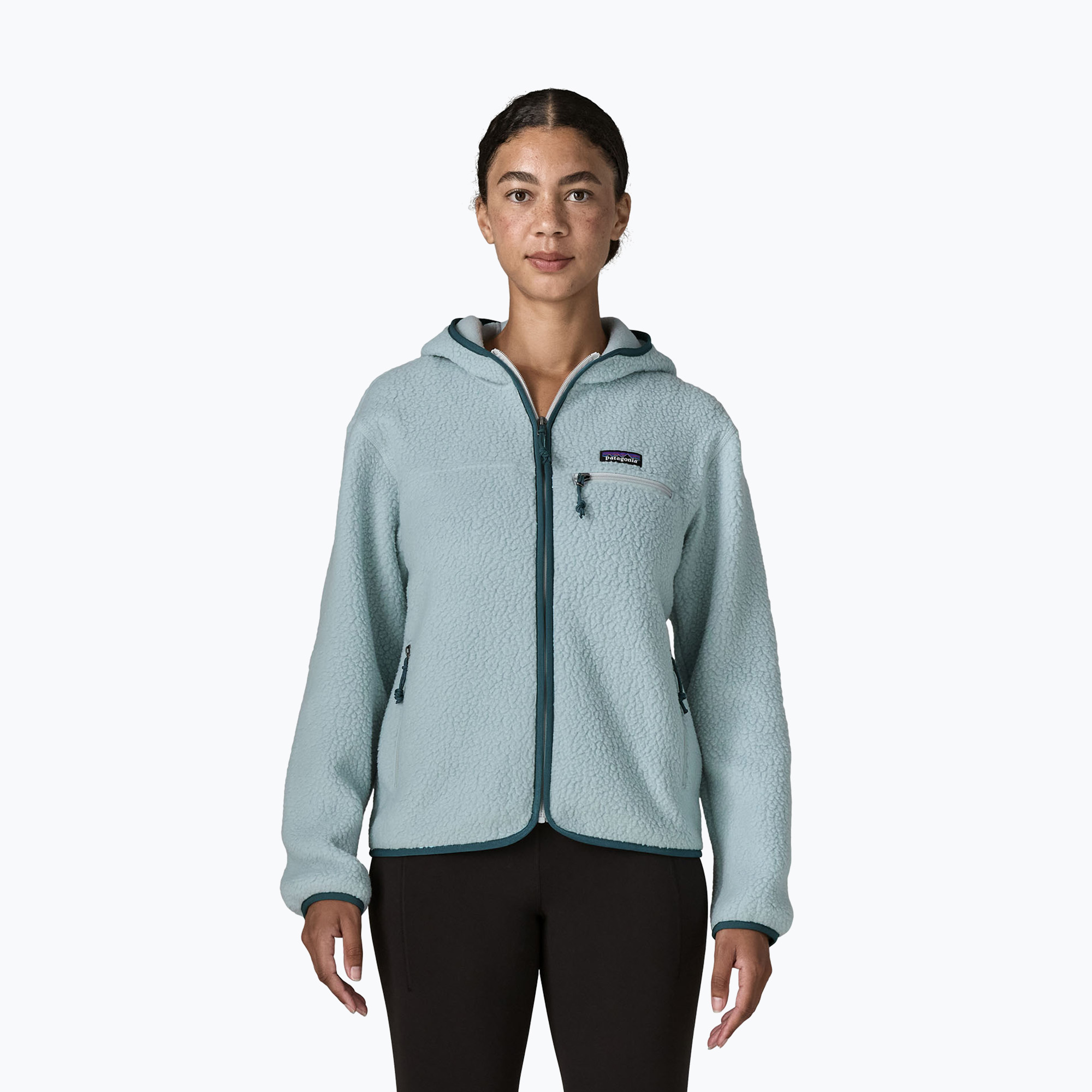 Bluză fleece pentru femei Patagonia Retro Pile Hoody virtually blue