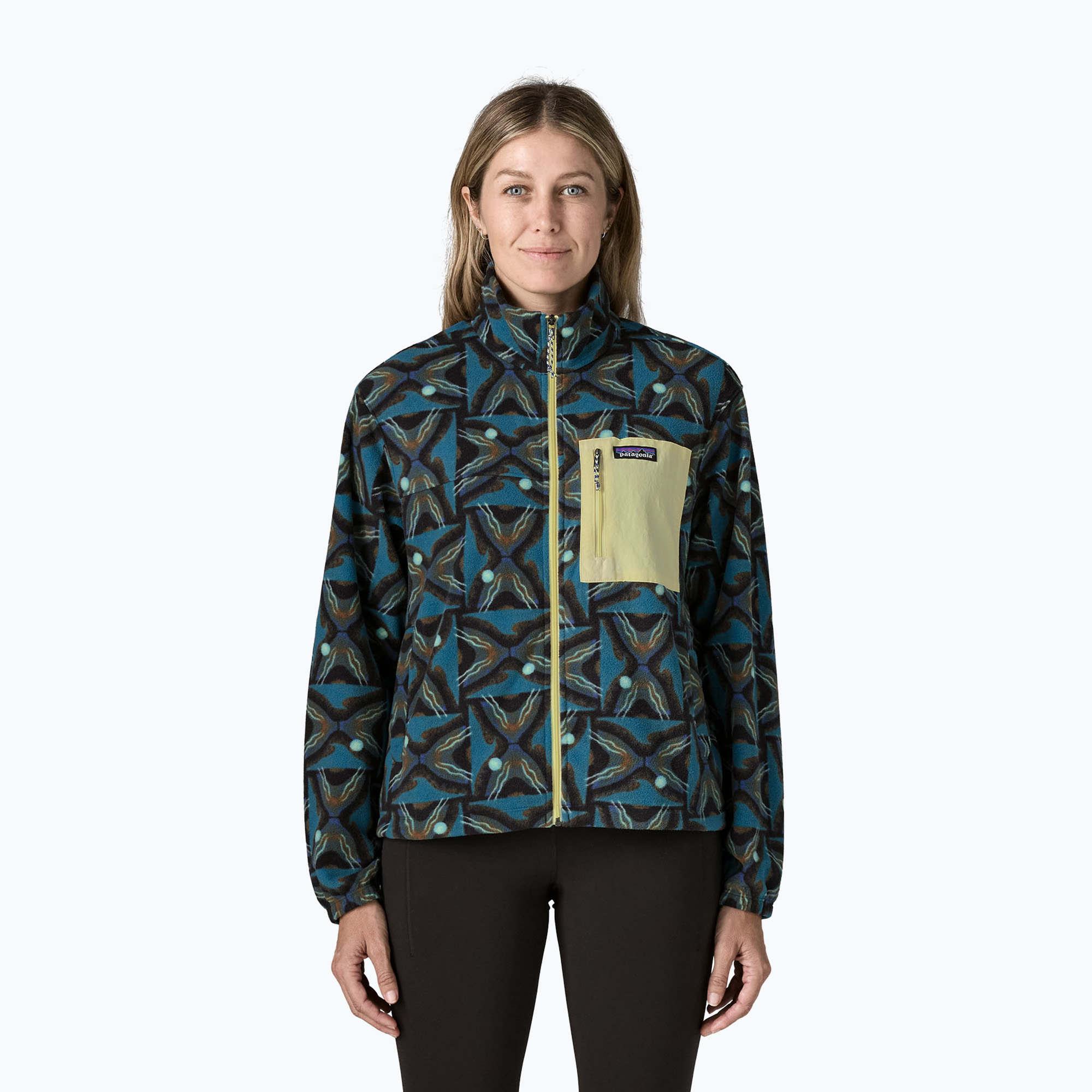 Дамски поларен суитшърт Patagonia Micro D Patch Pocket deep freeze: black