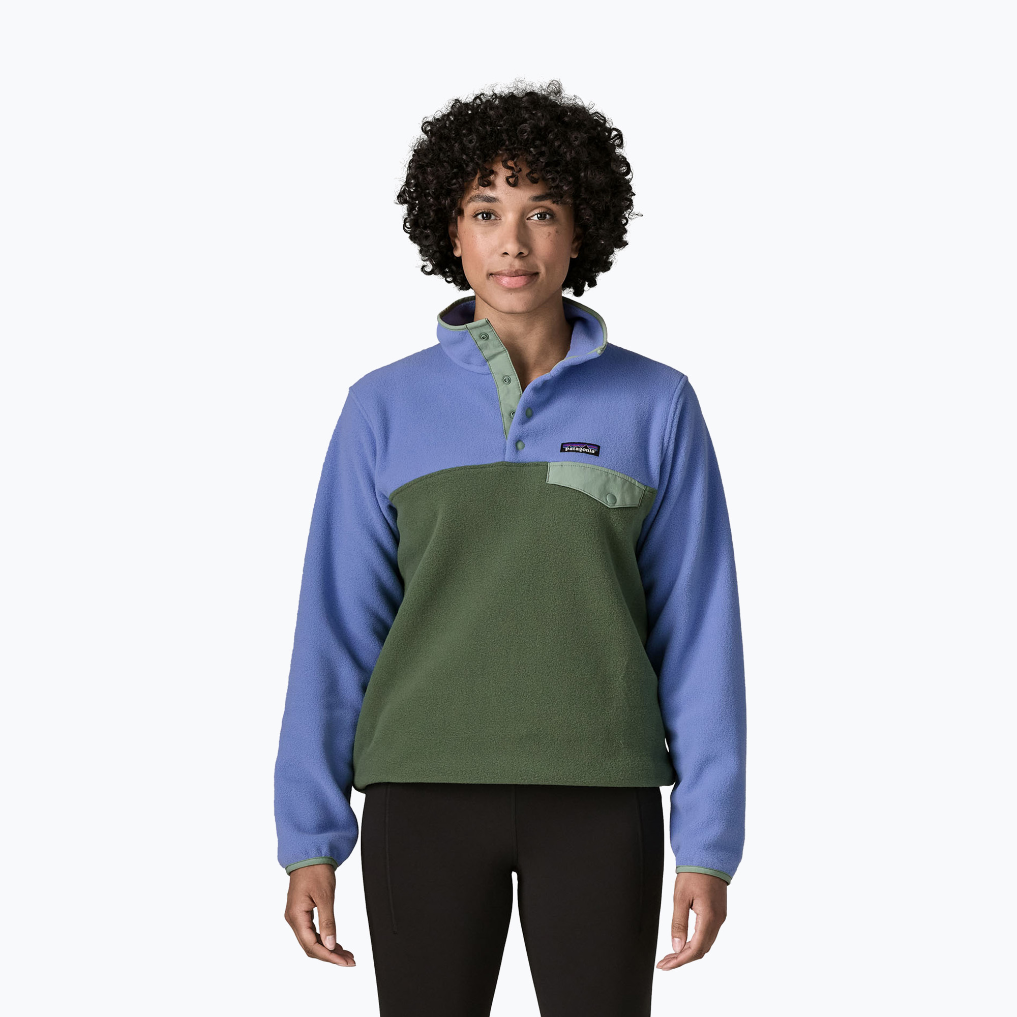 Bluză fleece pentru femei Patagonia Lightweight Synchilla Snap-T Pullover canopy green