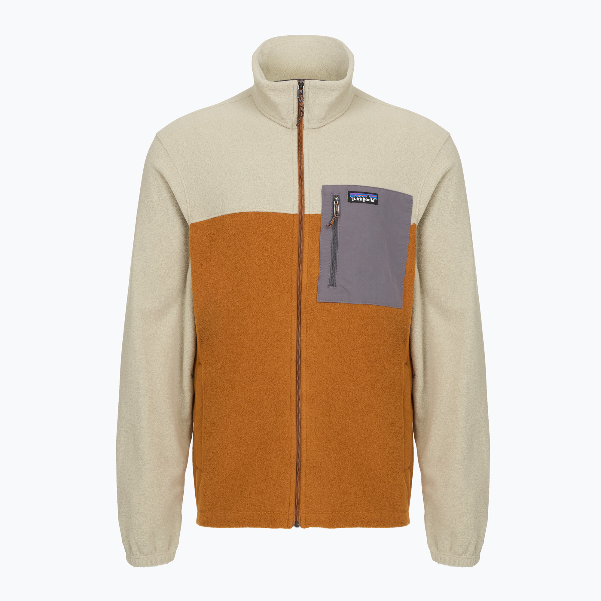 Мъжки поларен суитшърт Patagonia Micro D Patch Pocket cinnamon brown
