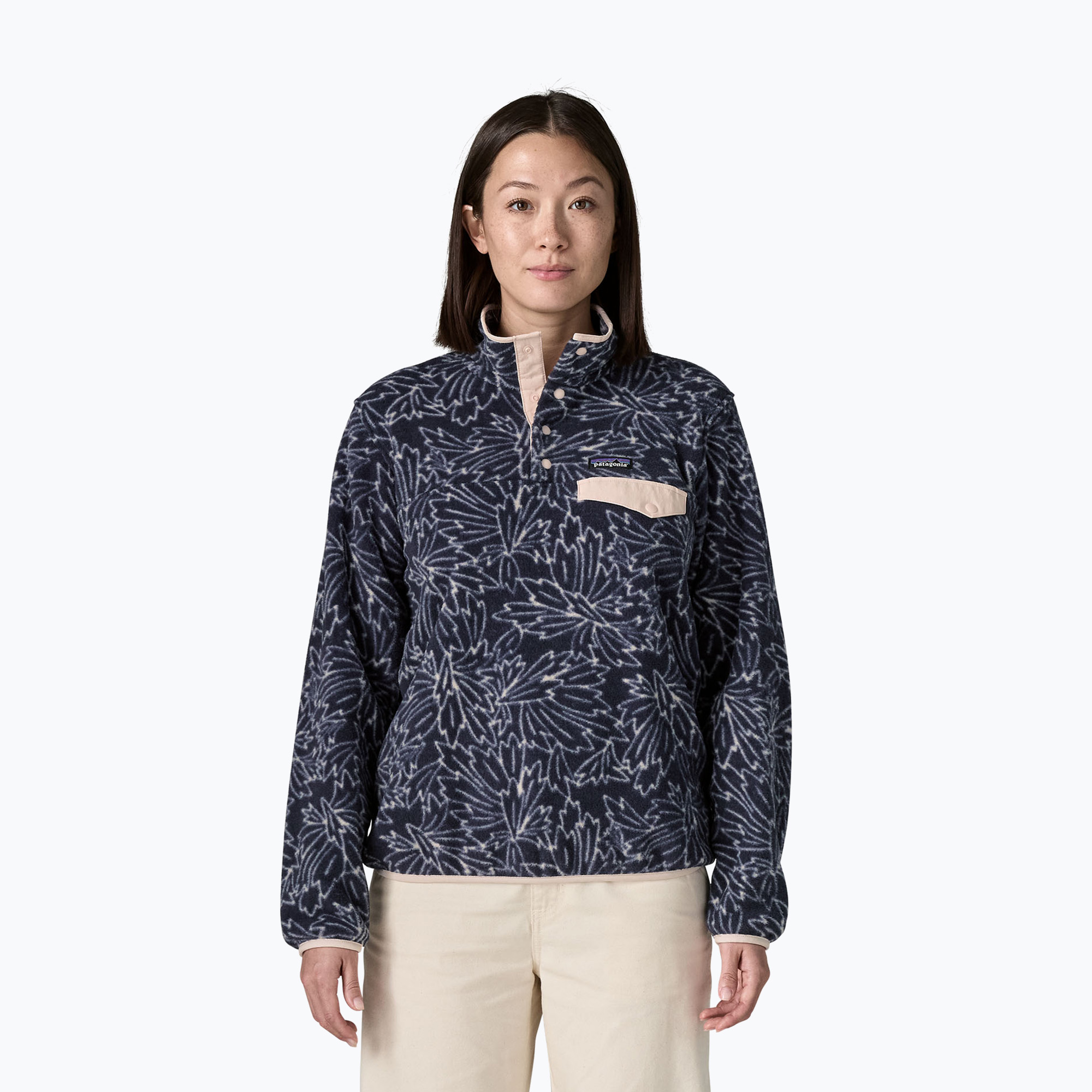 Bluză fleece pentru femei Patagonia Lightweight Synchilla Snap-T Pullover smudge: smolder blue