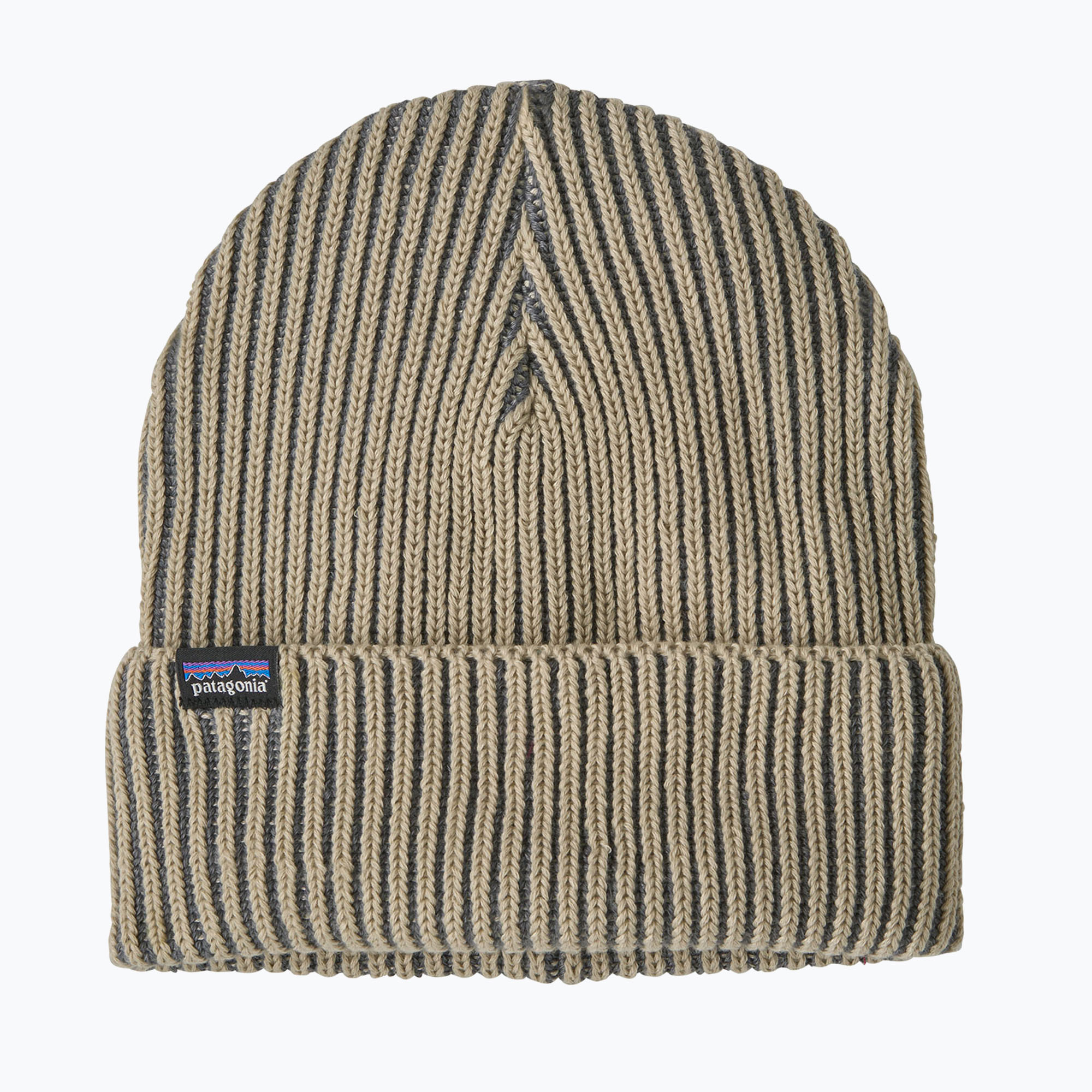 Zimná čiapka Patagonia Fishermans Rolled Beanie contrast stripe: weathered stone