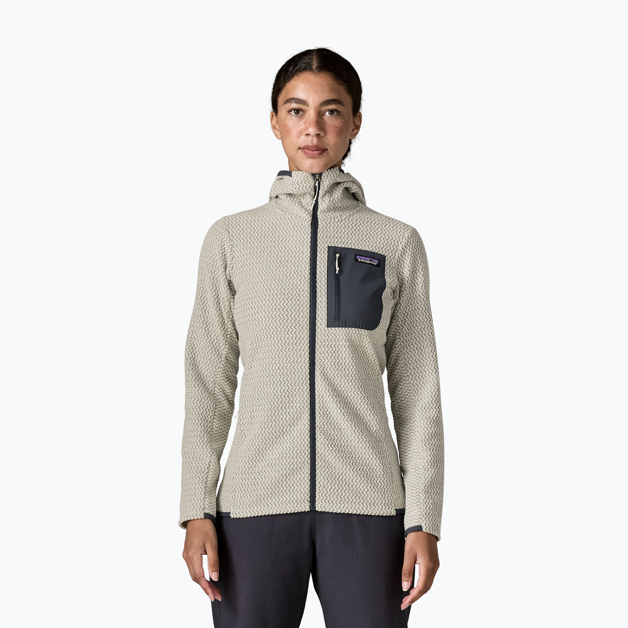 Dámska fleecová mikina Patagonia R1 Air Full-Zip Hoody birch white