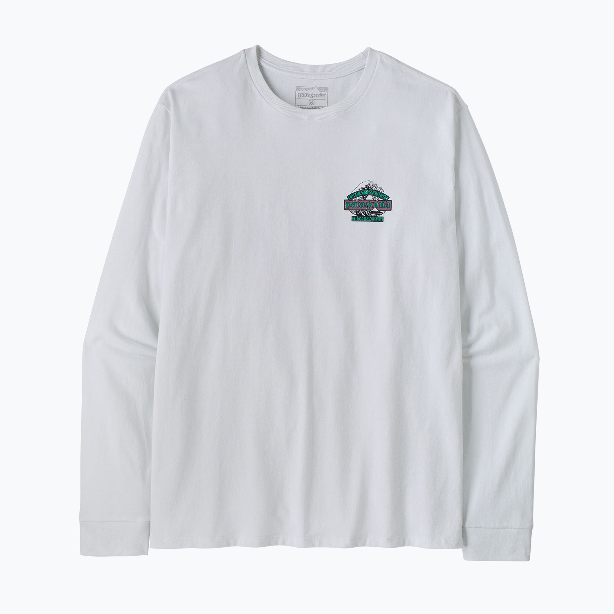 Мъжка блуза с дълъг ръкав  Patagonia Great Waves Responsibili-Tee LS fiber white