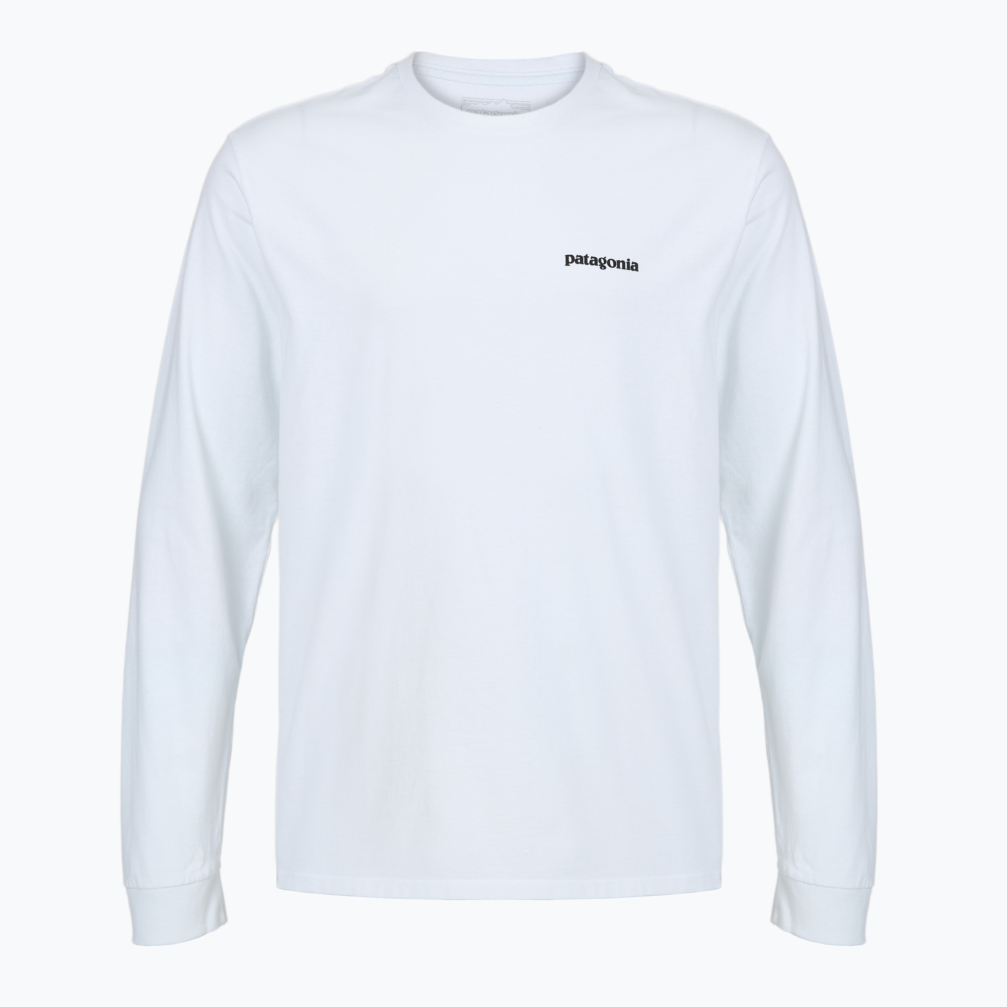 Мъжка блуза с дълъг ръкав  Patagonia P-6 Logo Responsibili fiber white