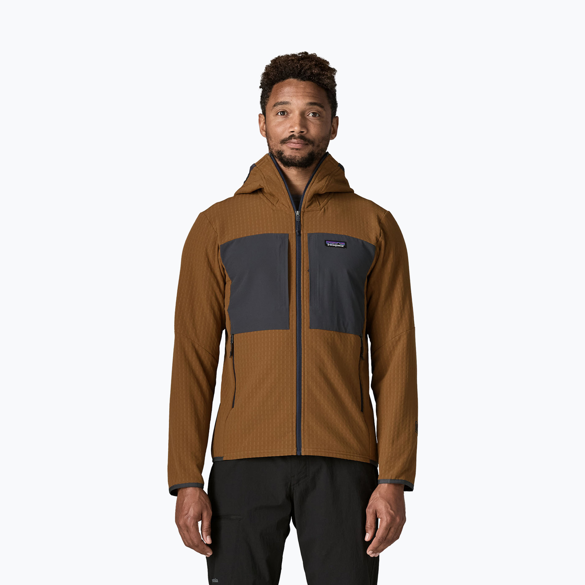 Bluză de trekking pentru bărbați Patagonia R2 TechFace Hoody deer brown