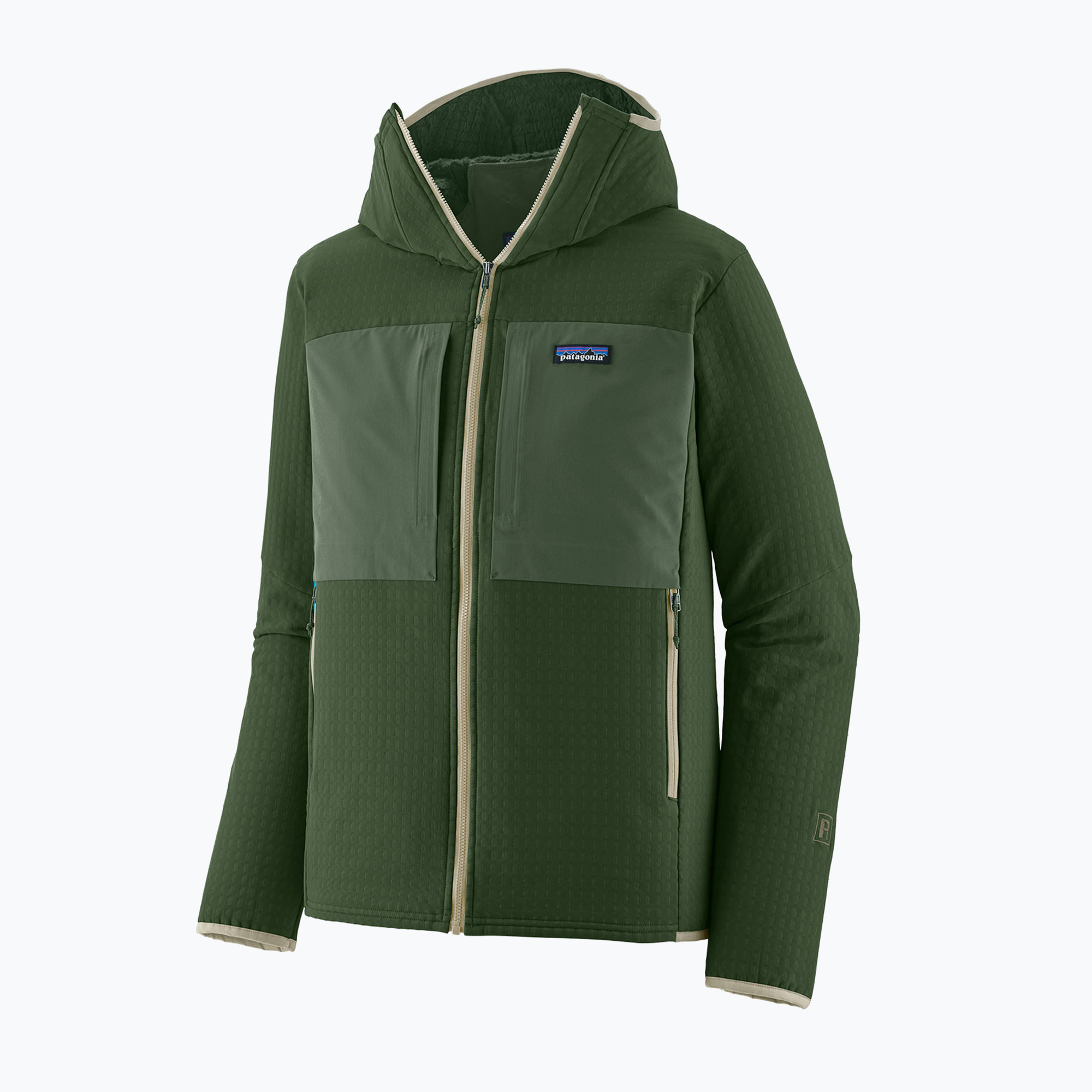 Bluză de trekking pentru bărbați Patagonia R2 TechFace Hoody treeline green