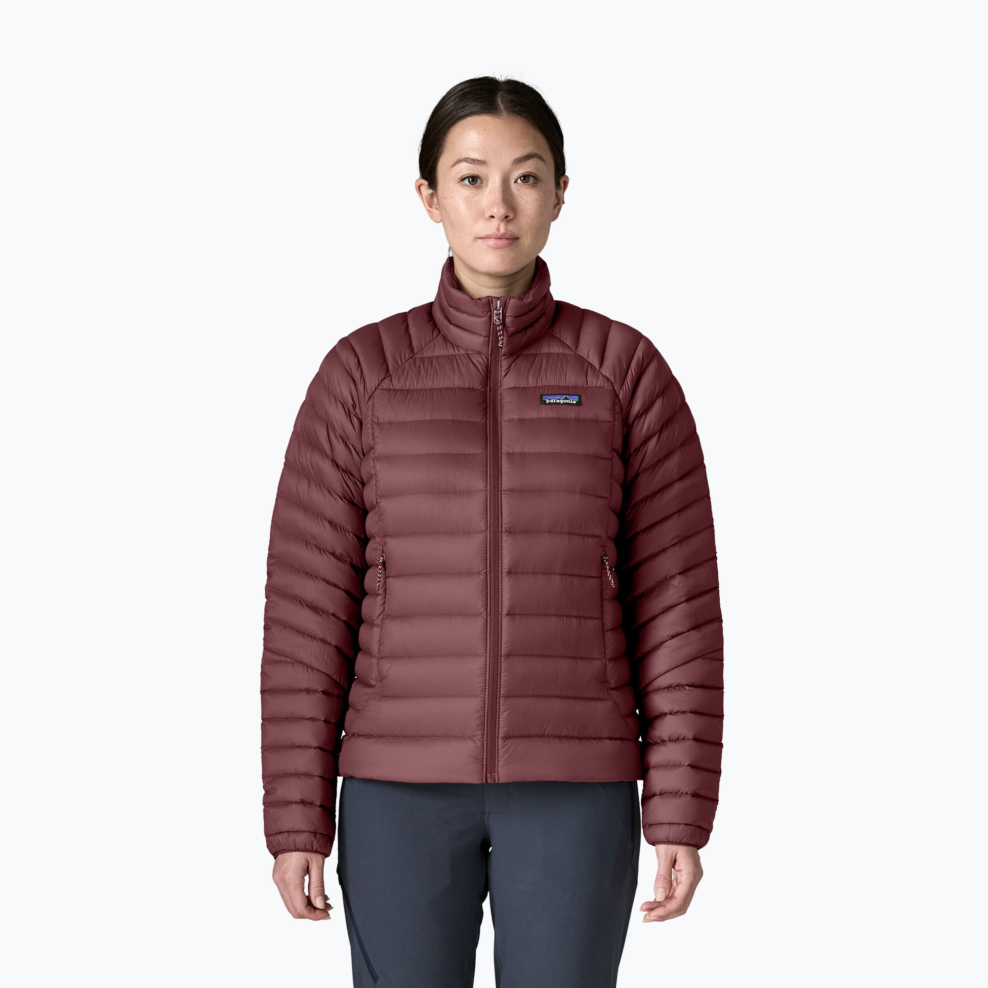 Дамско пухено яке Patagonia Down Sweater dark ruby