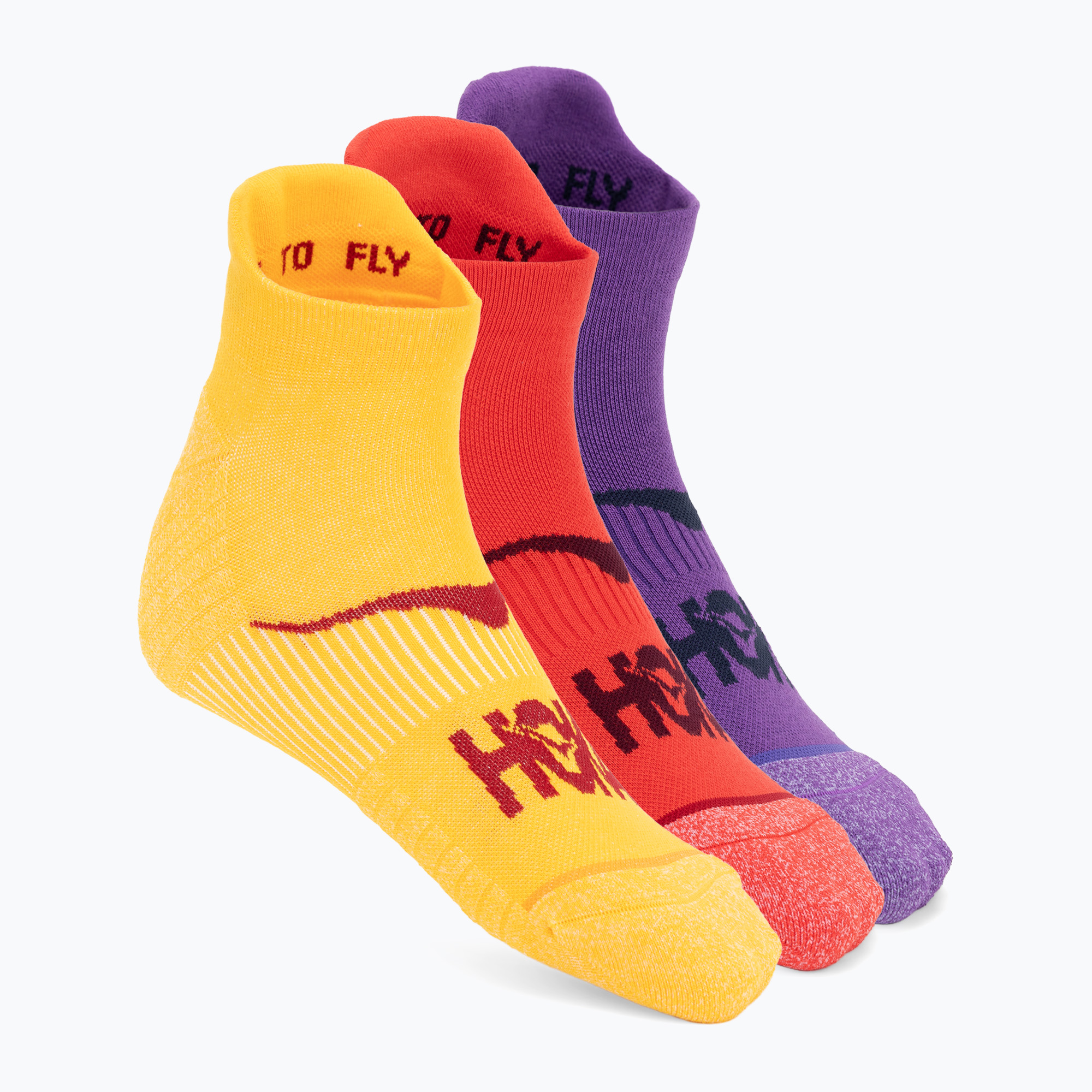 Чорапи HOKA No-Show Run Sock 3-pack egg yolk/cerise/virtual violet