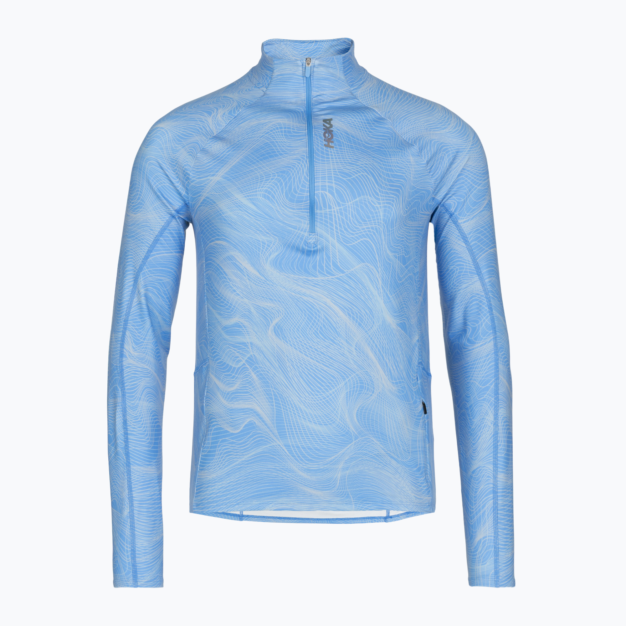 Мъжки суитшърт за бягане HOKA Skyform Half Zip CLF PRT mineral blue