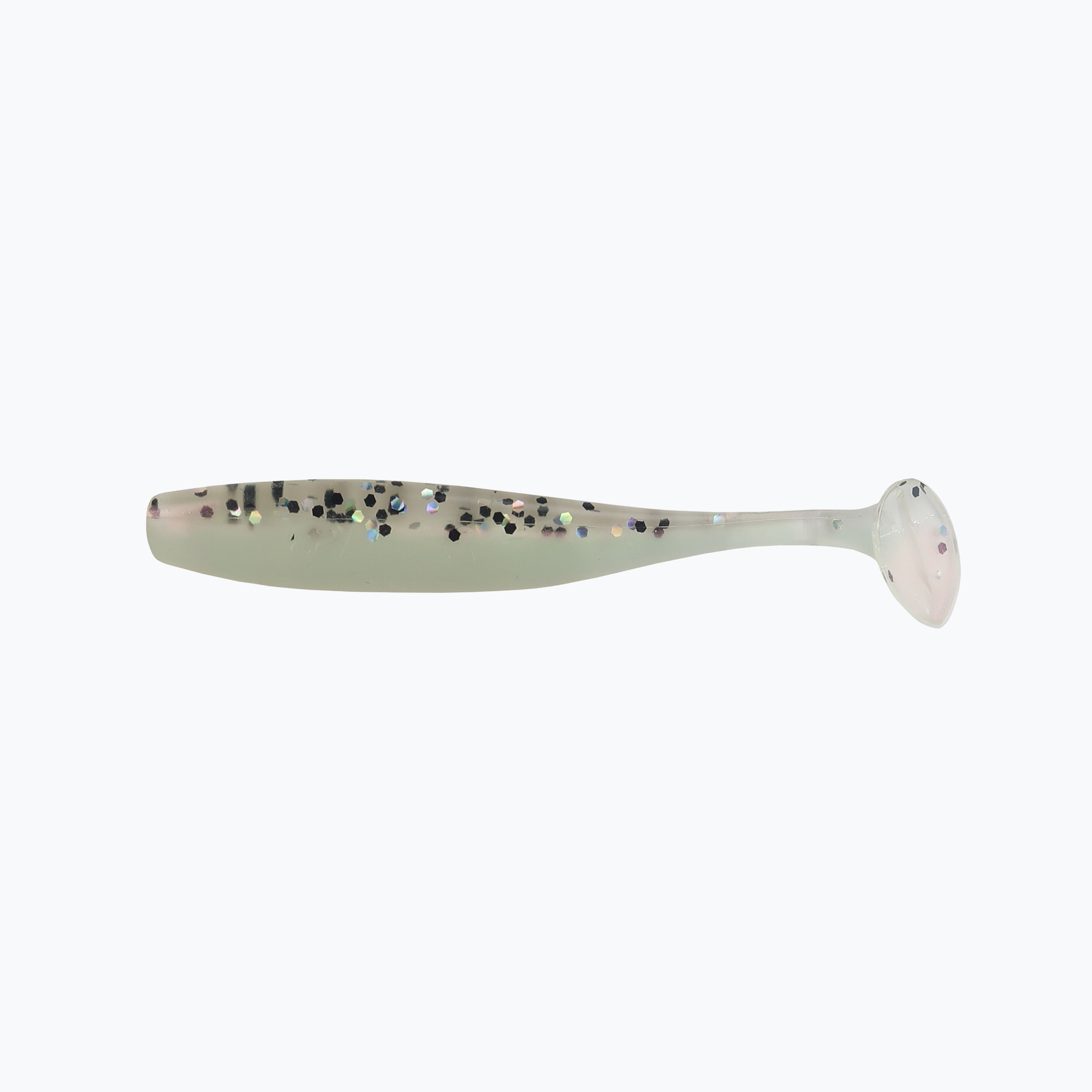Momeală de cauciuc Relax Bass 2,5 Laminat 4 buc. Clar-negru, sclipici holografic / perlă albă BAS25 (Bass 2.5 Laminated BAS25)