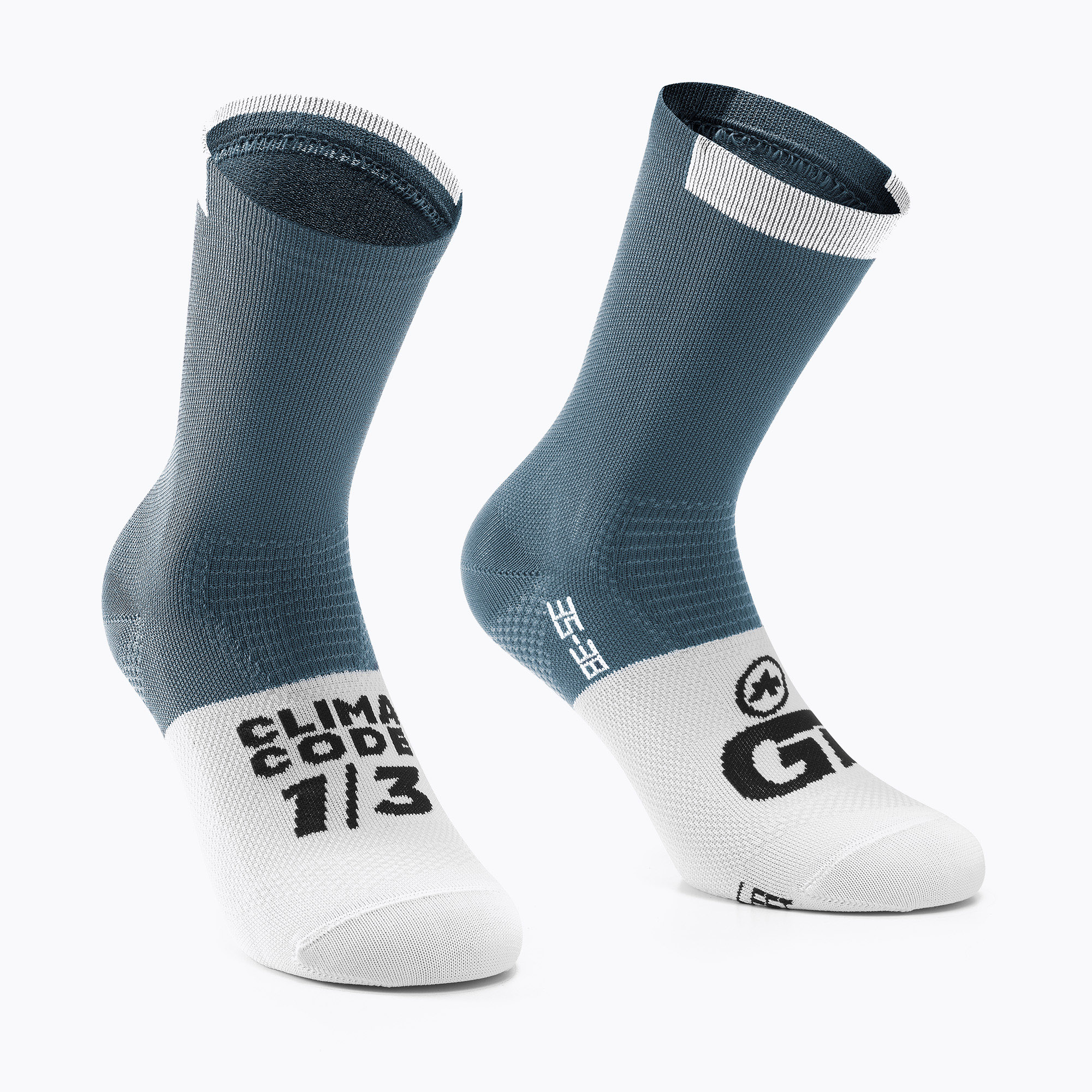 ASSOS GT C2 kék-fehér kerékpáros zokni P13.60.700.2O.0 (GT C2 P13.60.700.2O)