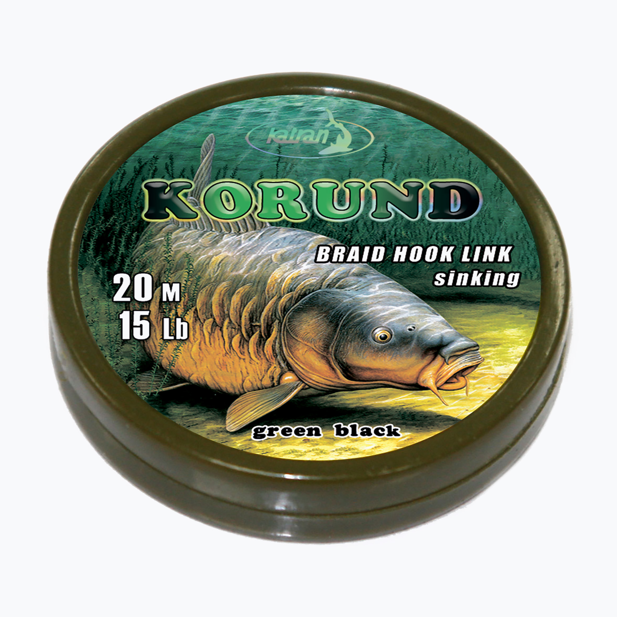 Carp Fishing Braid Katran Korund fonott horgász horgok Linkek zöld (Korund Braided Hook Links)