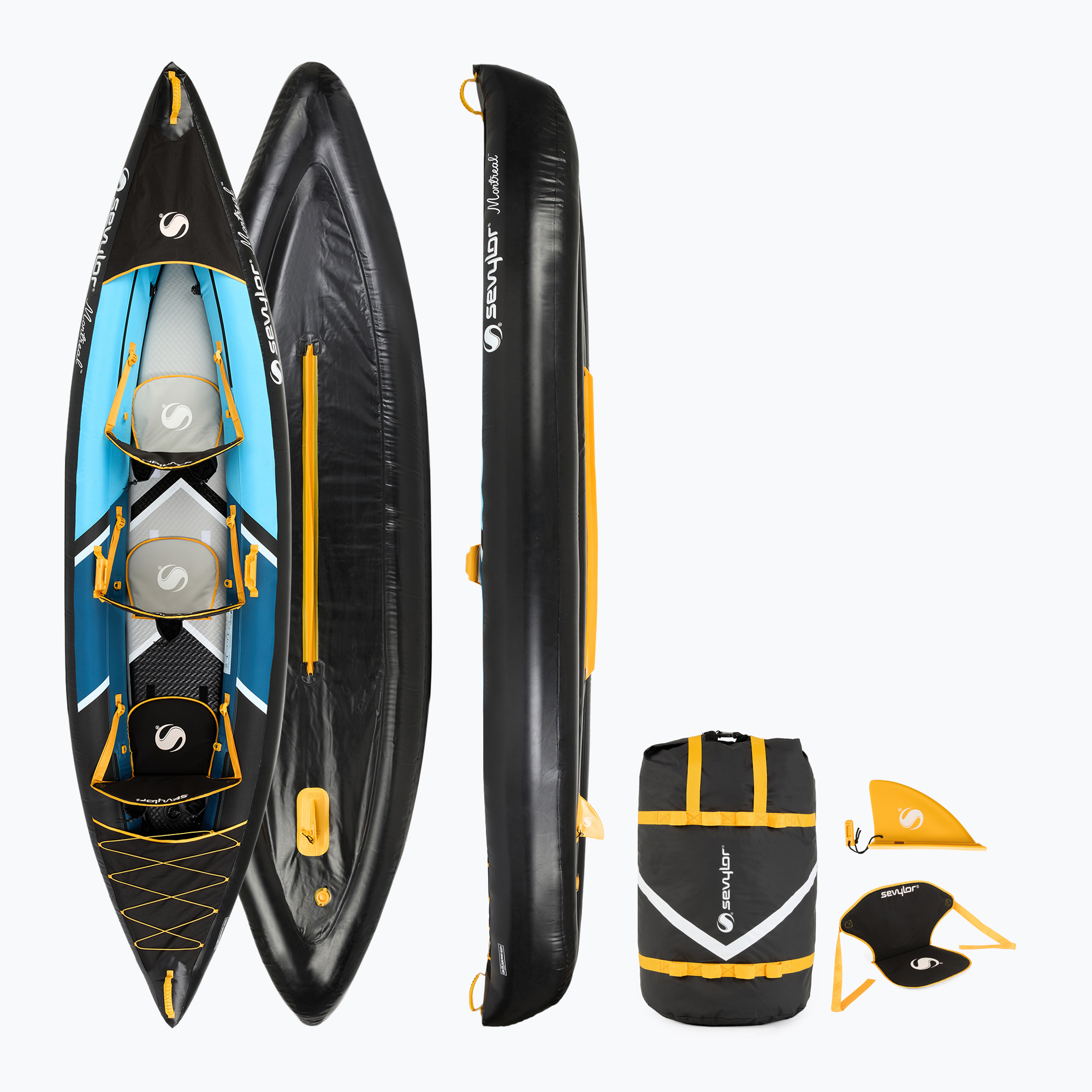 Caiac gonflabil pentru 3 persoane Sevylor Montreal blue/black