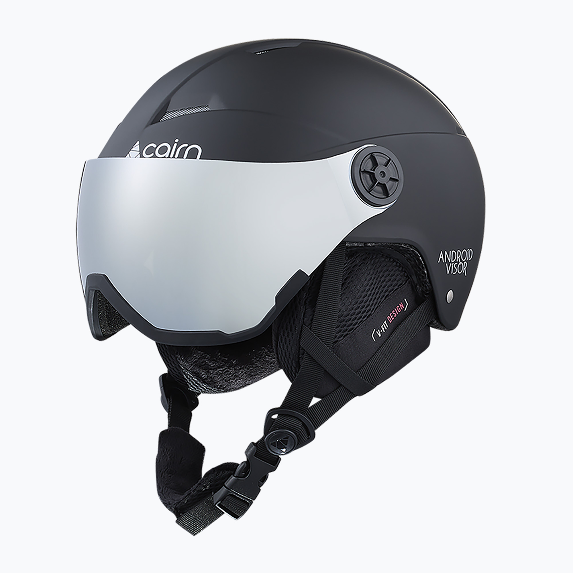 Детска скиорска каска Cairn Android Visor Jr matte black