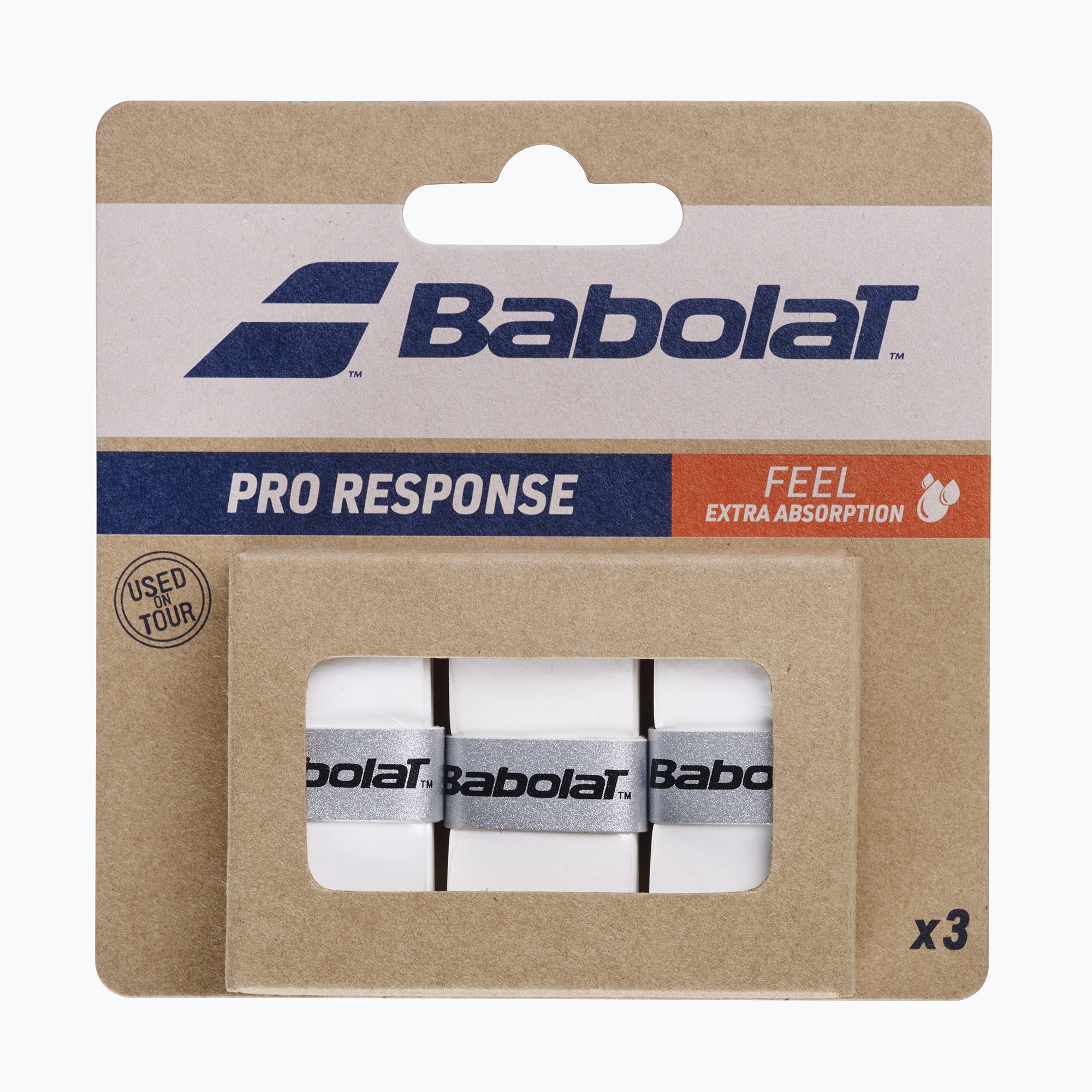 Babolat Pro Response tennis racket wrap 3 pcs white