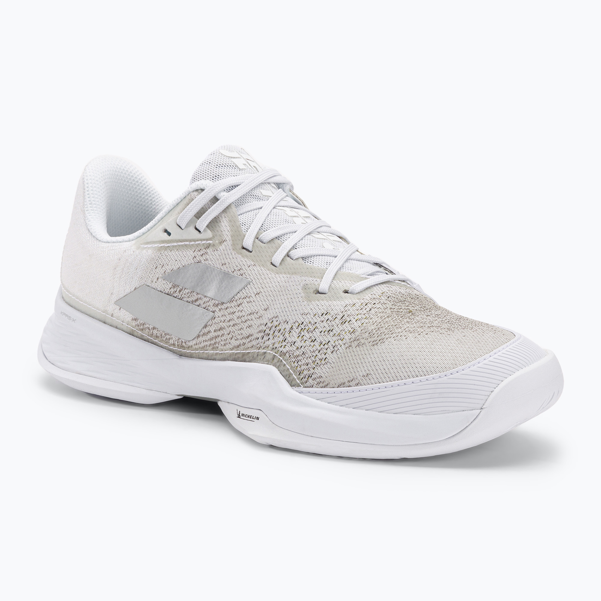 Buty do tenisa męskie Babolat 21 Jet Mach 3 AC white/silver 