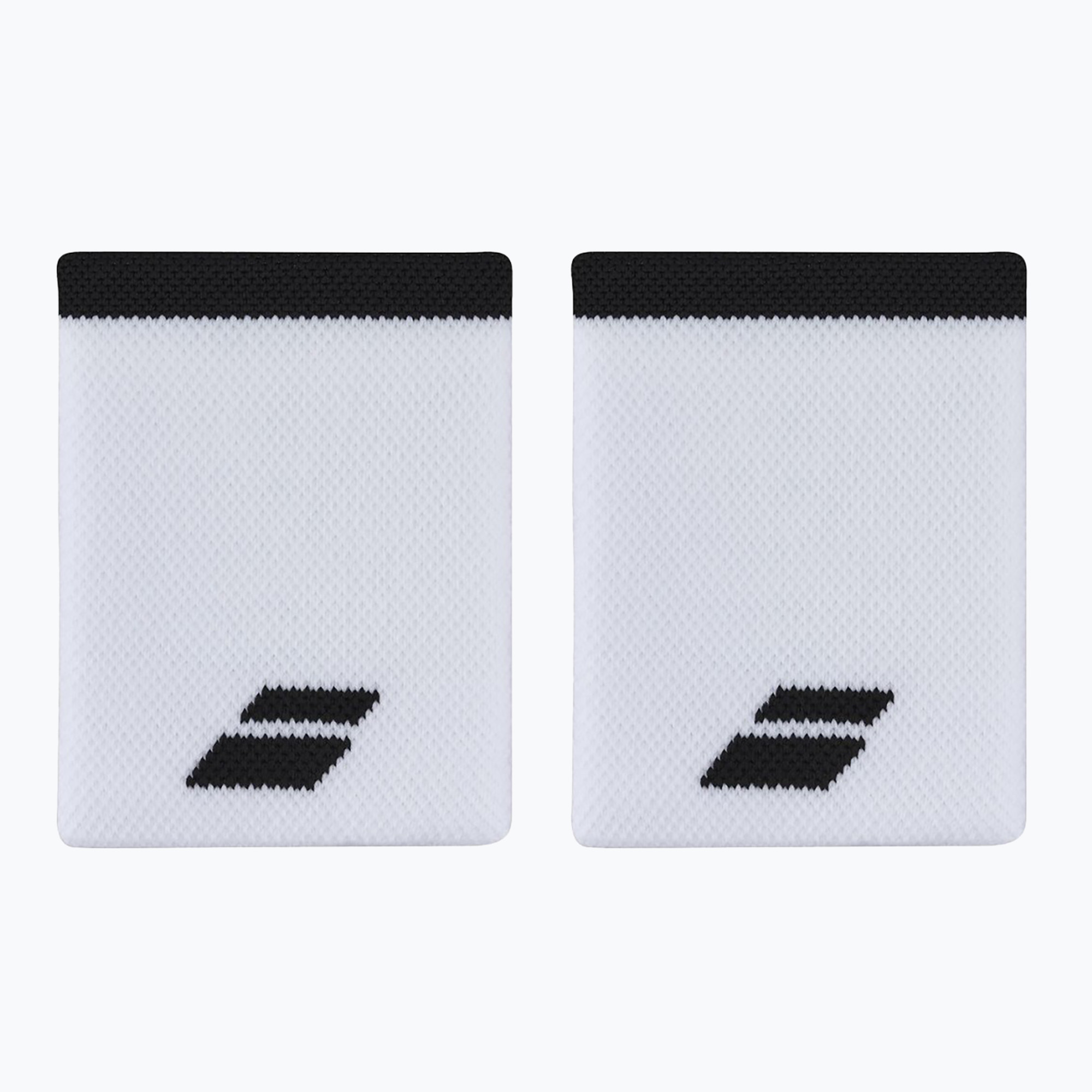 Potítka froté na zápästie Babolat Logo Jumbo Wristband 2 ks. white/black