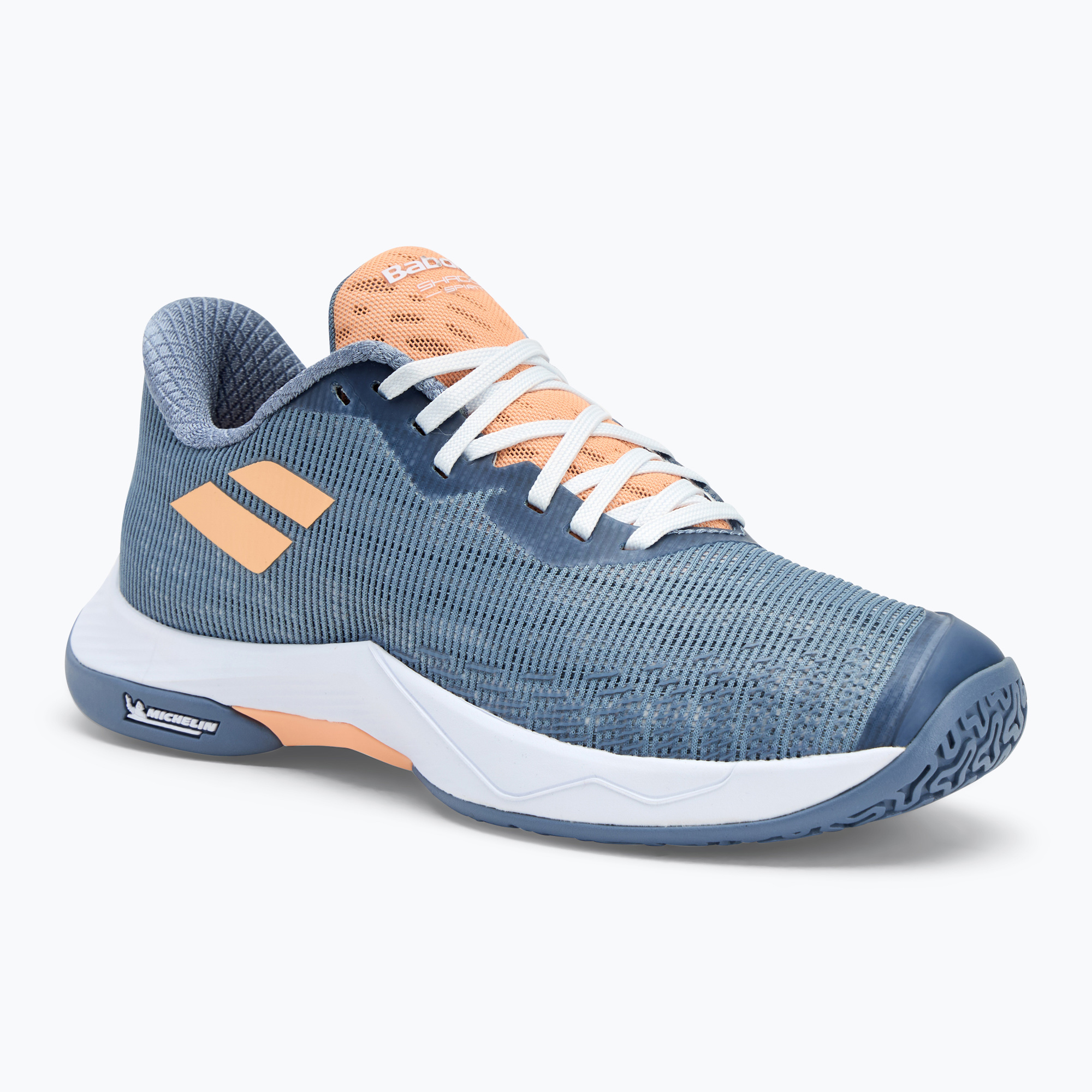 Buty do badmintona damskie Babolat Shadow Spirit 2 W grey/coral 