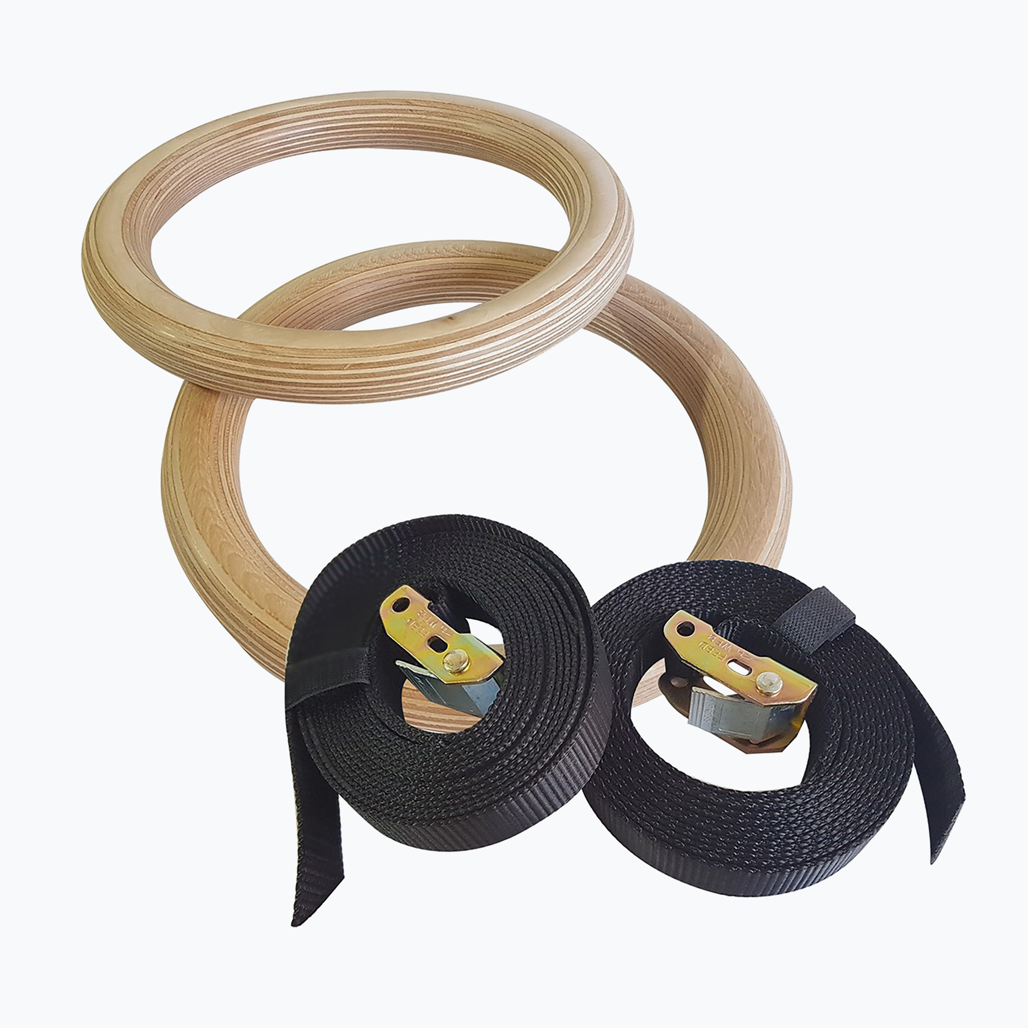 Kółka gimnastyczne z pasami Sveltus Wooden Gym Ring drewniane 3930 