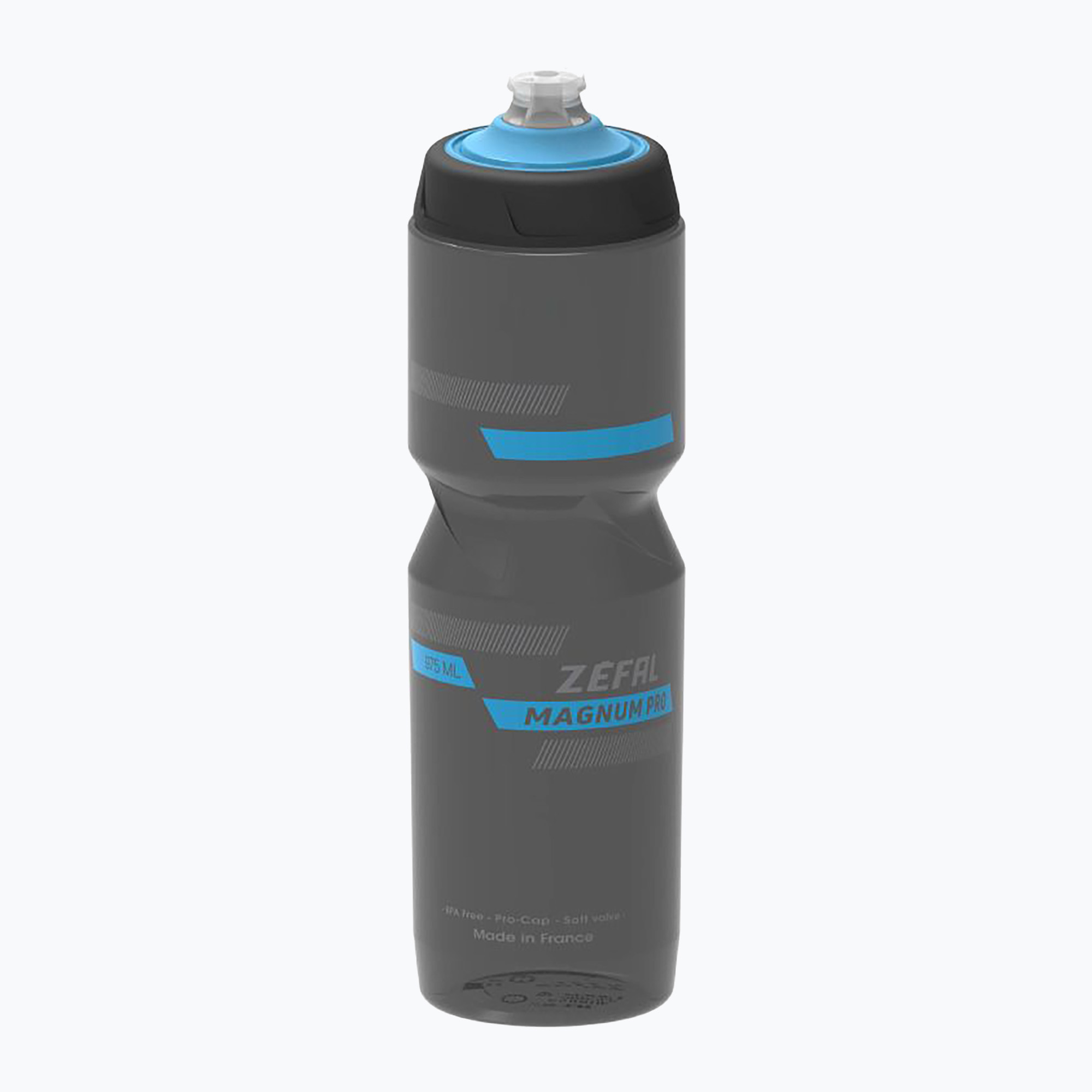 Bottiglia da bici Zefal Magnum Pro 975ml nero fumé/blu ciano/grigio (975 ml) (Magnum Pro ZF-1640)