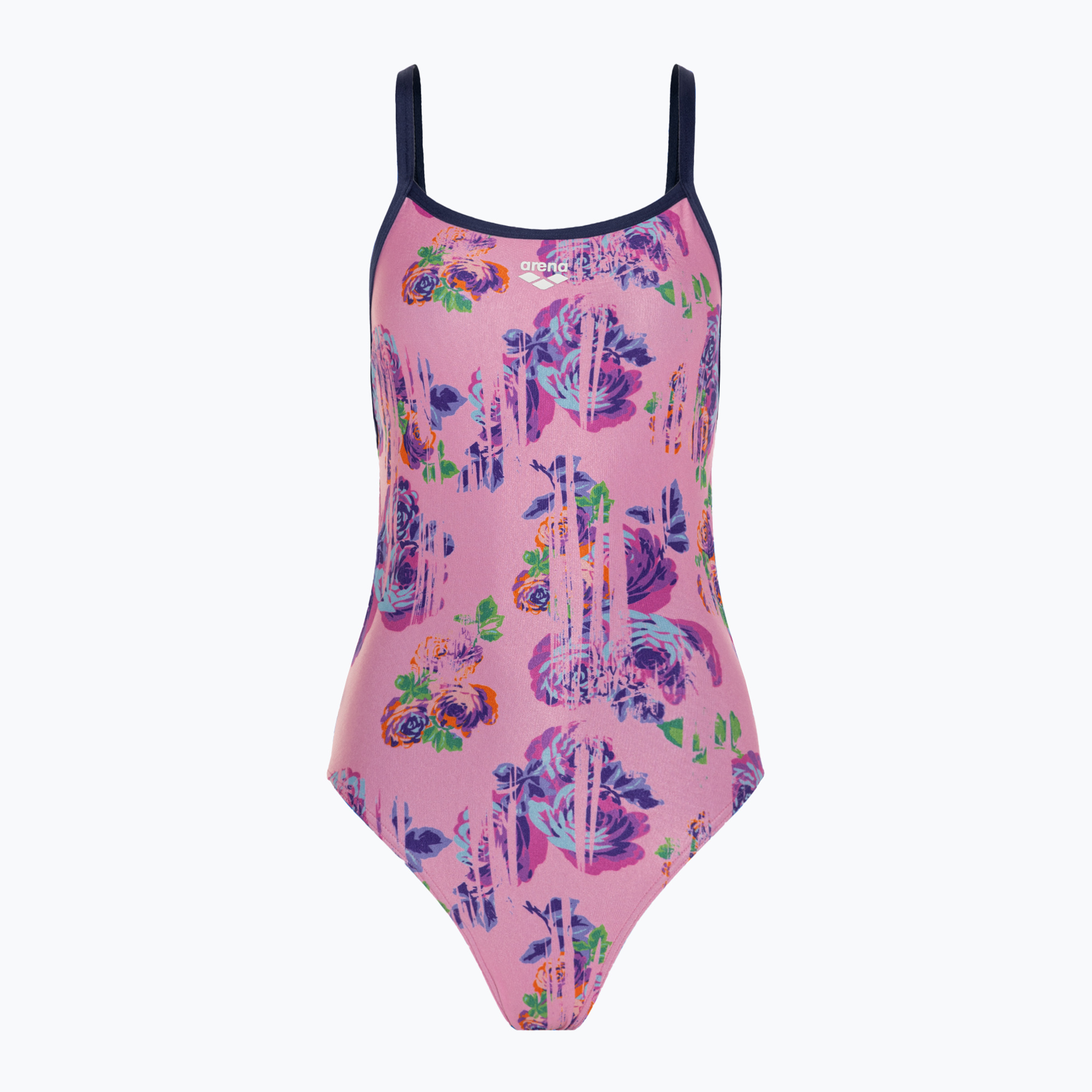 Women's one-piece swimsuit arena Rose Texture Swimsuit Xcross Back multi pink/navy