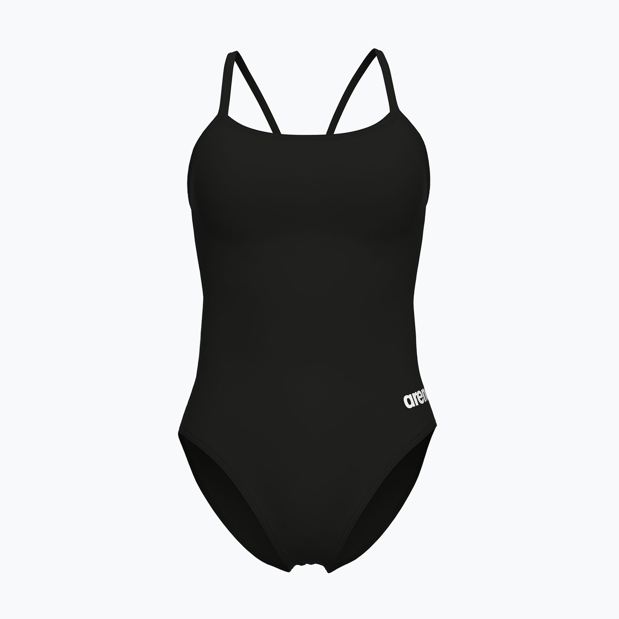 Costume da bagno intero donna arena Lace Back Solid nero/bianco