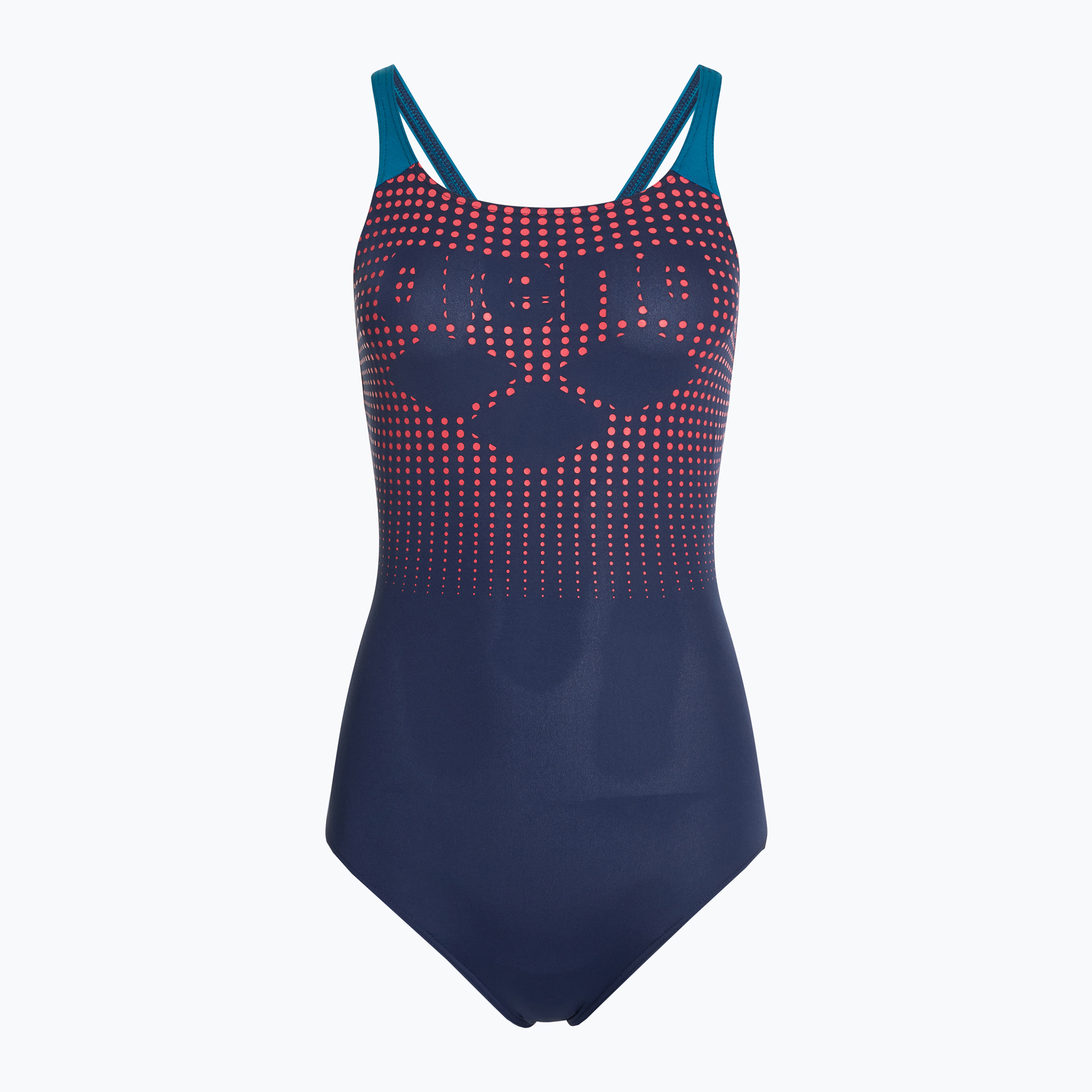 Costume intero donna arena Foggy Dots Swim Pro Back navy / blue cosmo (38 FR) (Foggy Dots Swim Pro Back 007986/760)