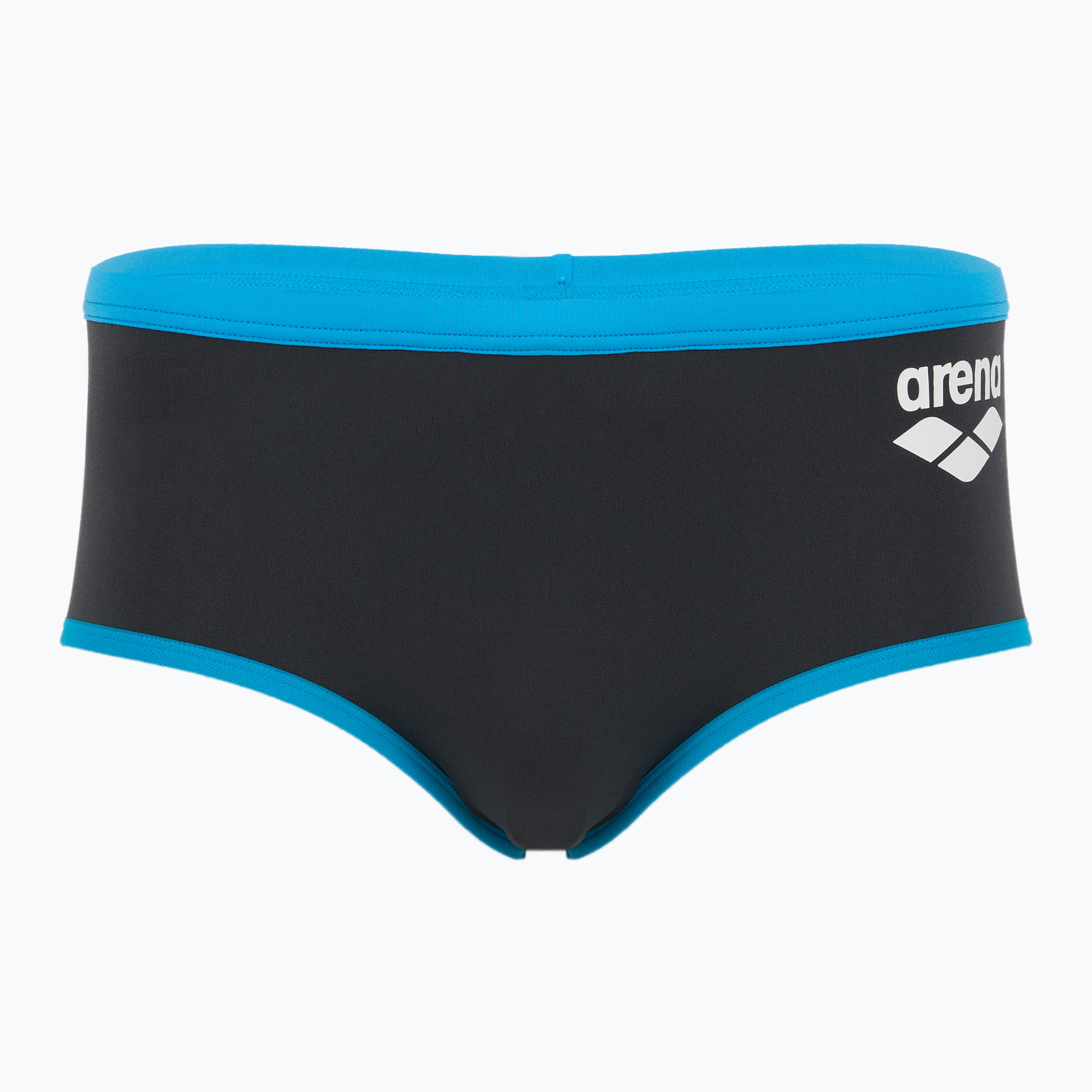 Мъжки боксерки за плуване arena One Low Waist Short Big Logo asphalt/turquise