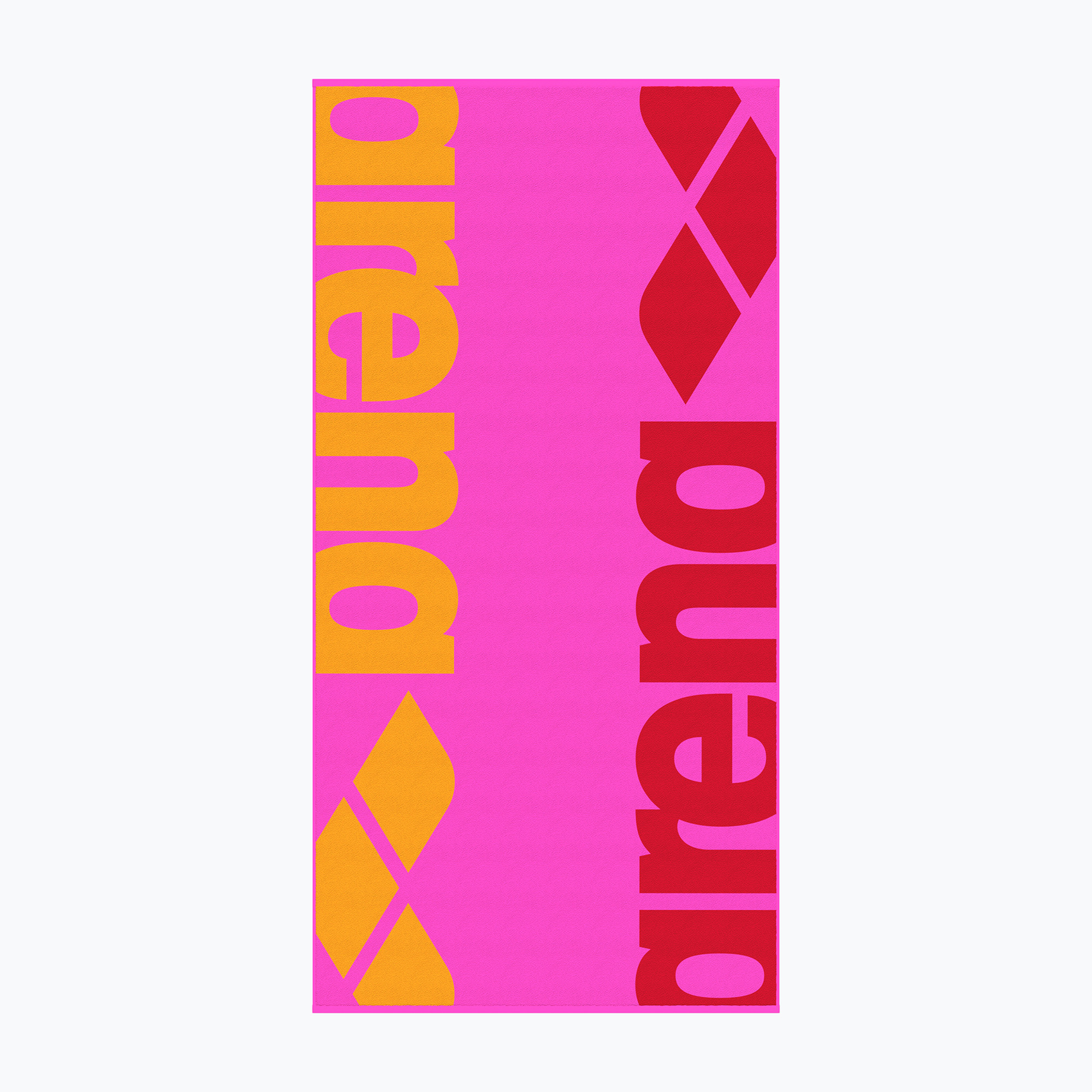 Ręcznik arena Logotype Velour skoching pink multi 