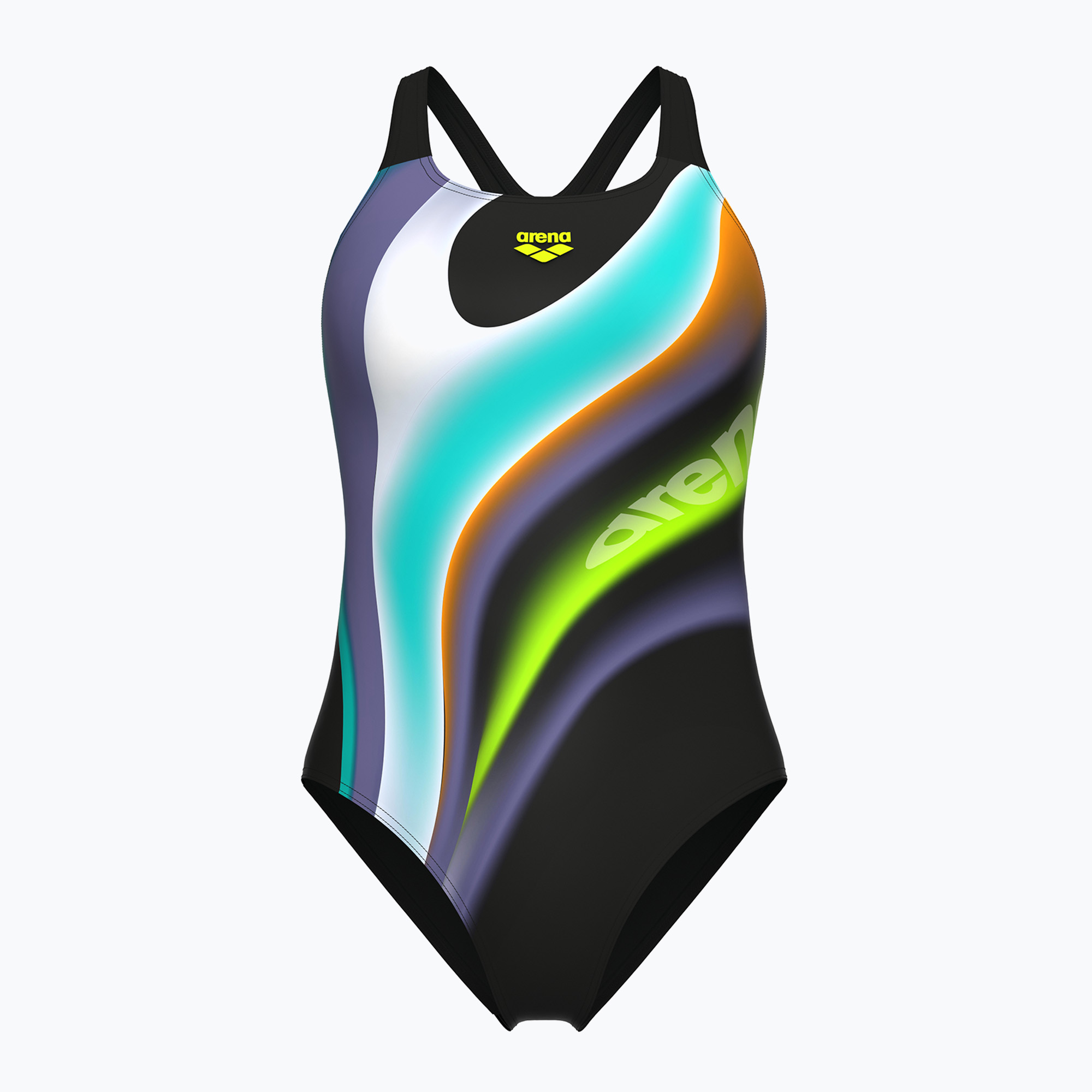 Дамски бански костюм от една част arena Water Fluids Swim Pro Back black multi/black