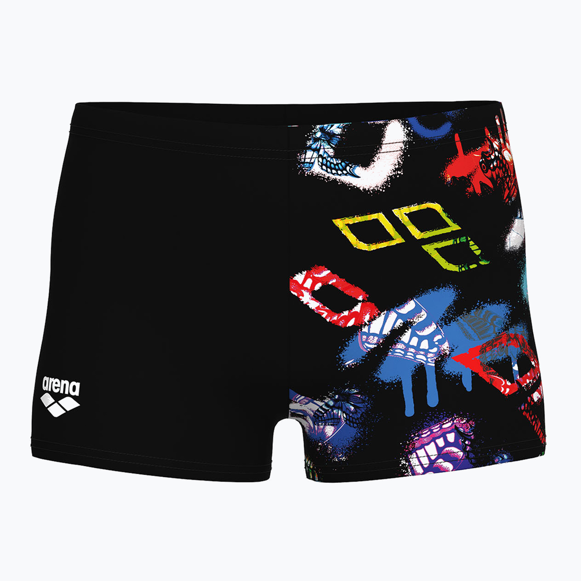 Arena boxer nuoto bambini Graffiti Swim Short nero/multi nero (152) (Graffiti Swim Short 010302/550)