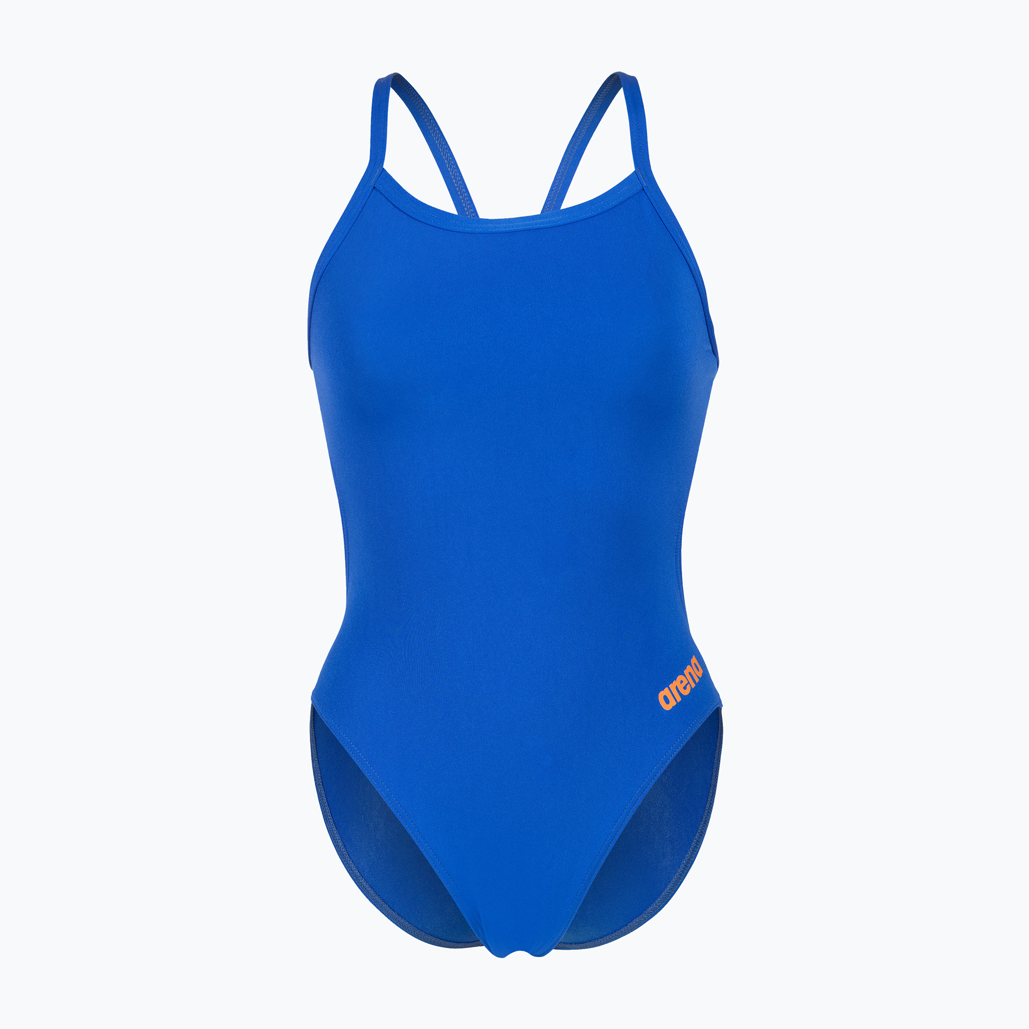 Дамски цял костюм за плуване arena Team Swimsuit Challenge Solid neon blue/team orange