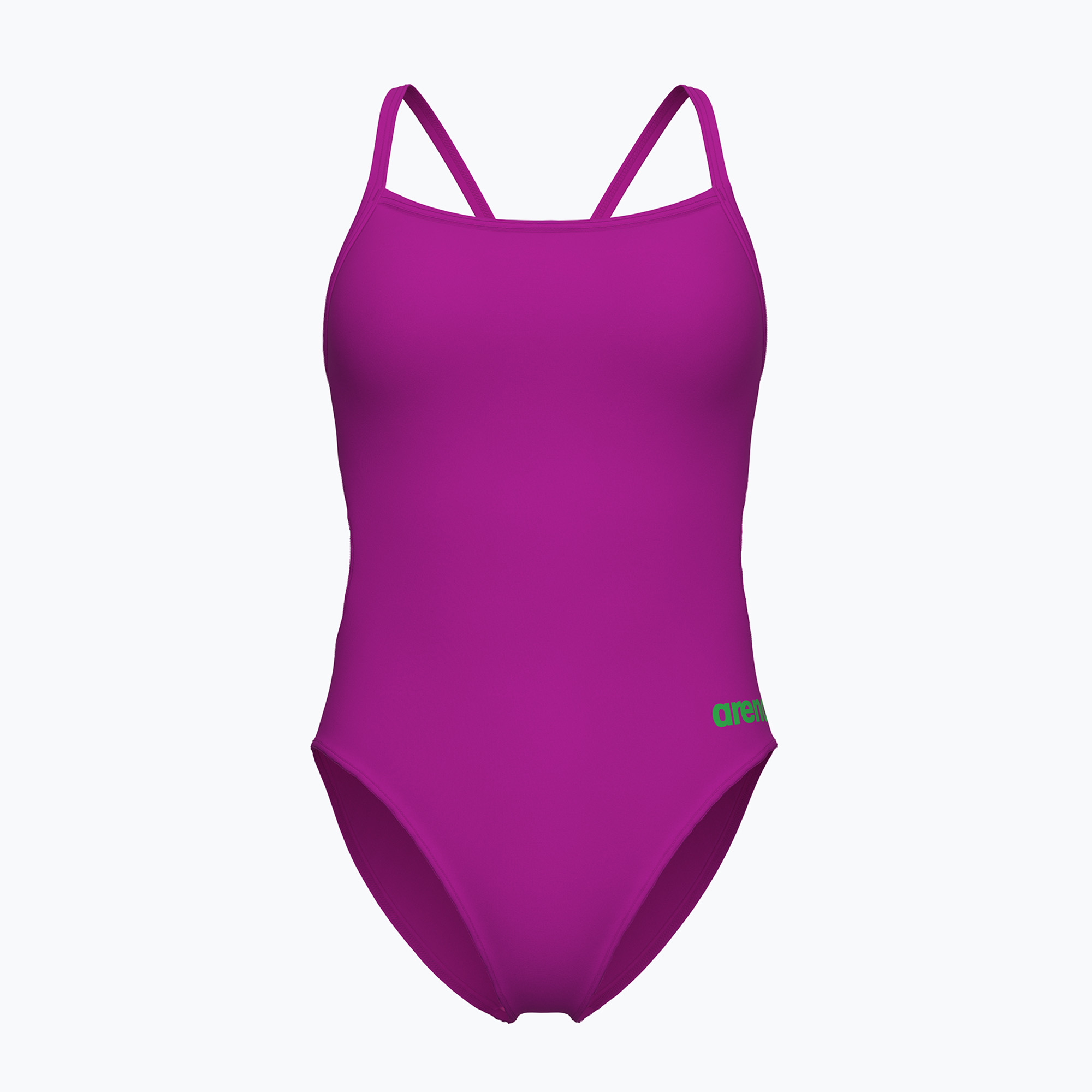 Дамски цял костюм за плуване Arena Team Swimsuit Challenge Solid very fuchsia/team green