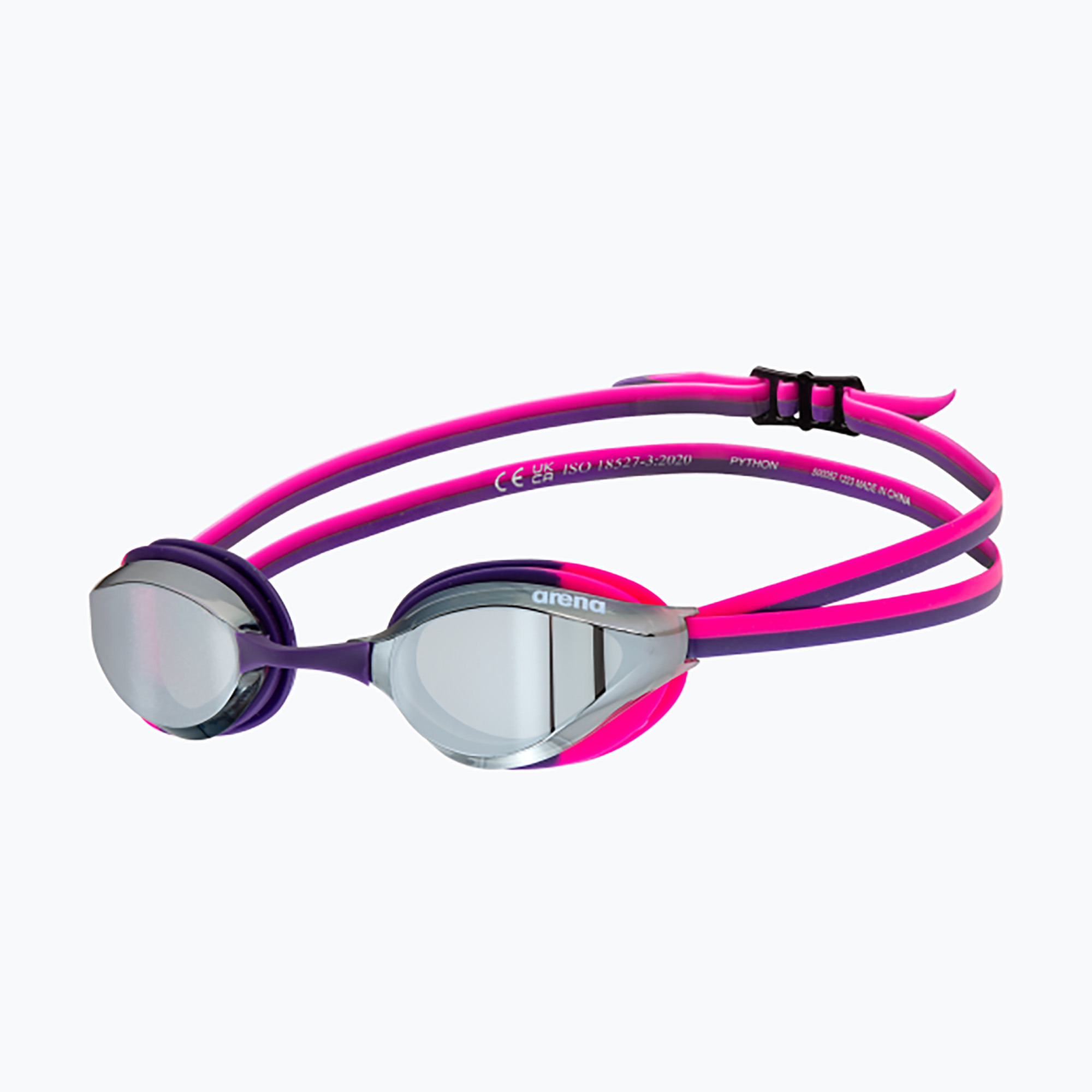 Okulary do pływania dziecięce arena Python Mirror Jr silver/shocking pink/plum 