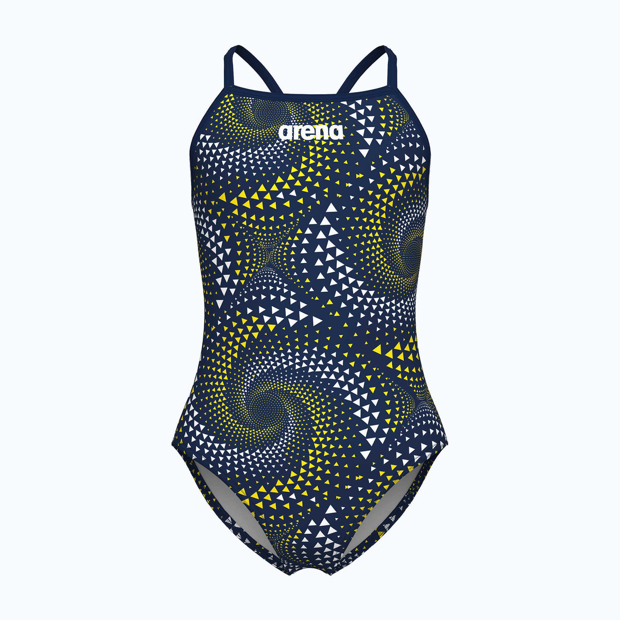Детски цял бански костюм arena Fireflow Lightdrop Back navy/team navy yellow