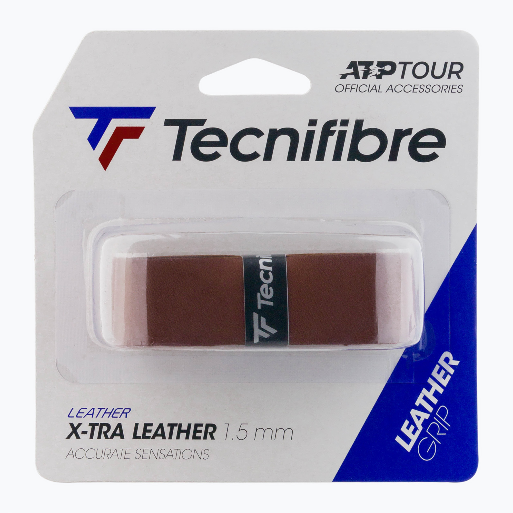 Tecnifibre Обвивка за тенис ракета от кожа кафява 51ATPLEATH