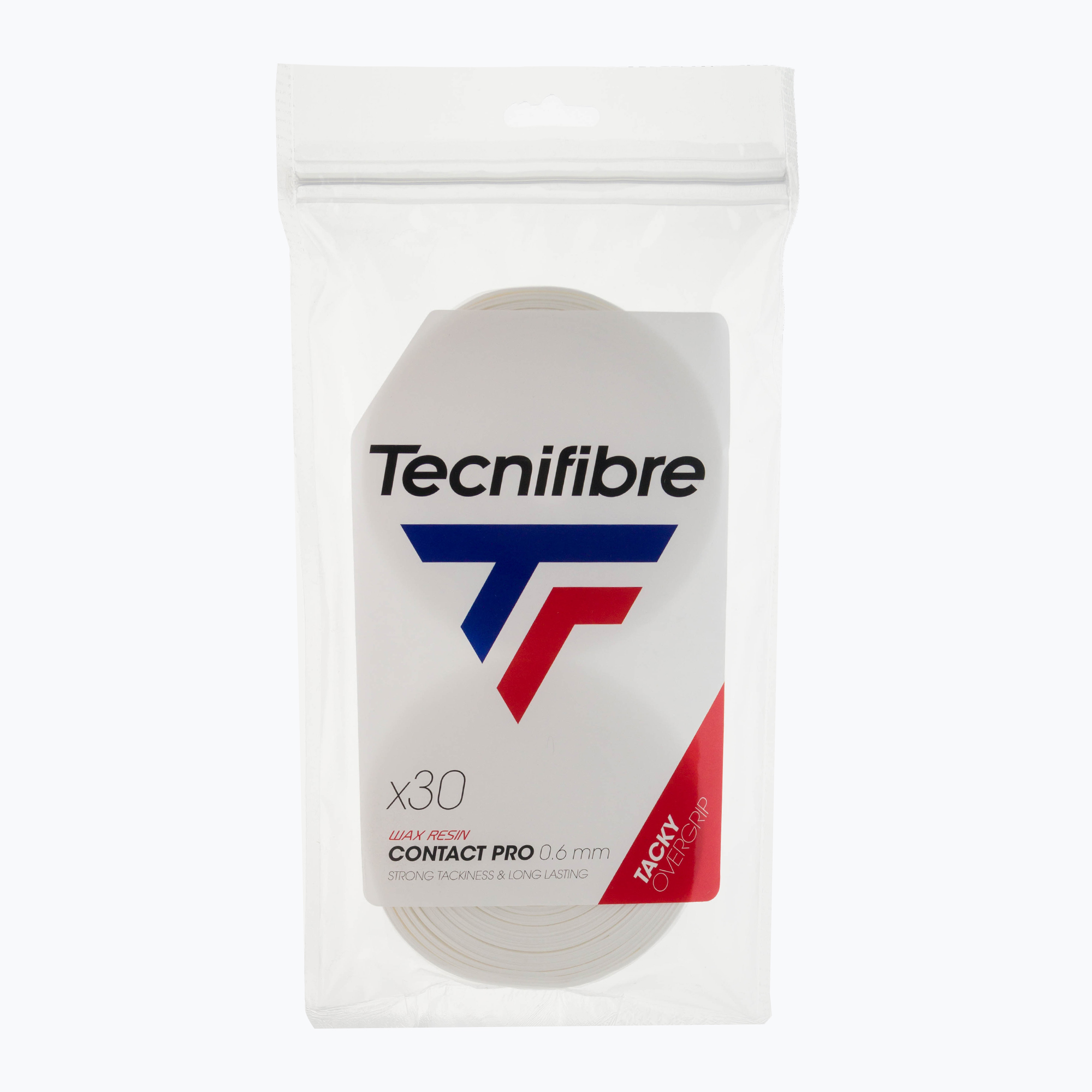 Owijki do rakiet tenisowych Tecnifibre Contact Pro 30 szt. white 