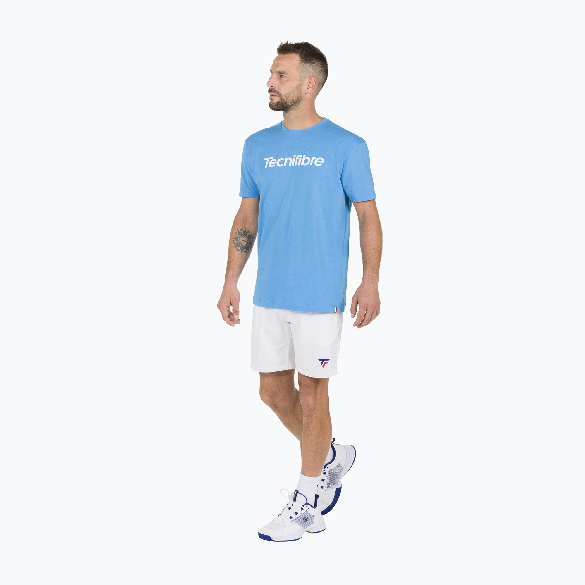 Мъжка тениска Tecnifibre Team Cotton Tee azur