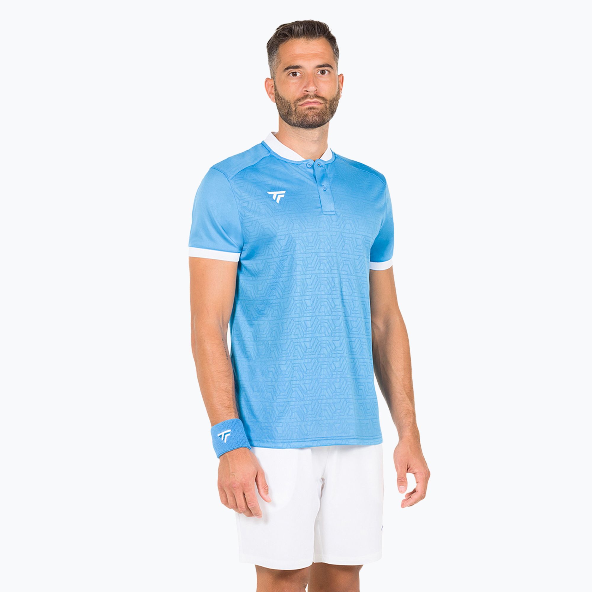 Koszulka polo tenisowa męska Tecnifibre Team Mesh azur 
