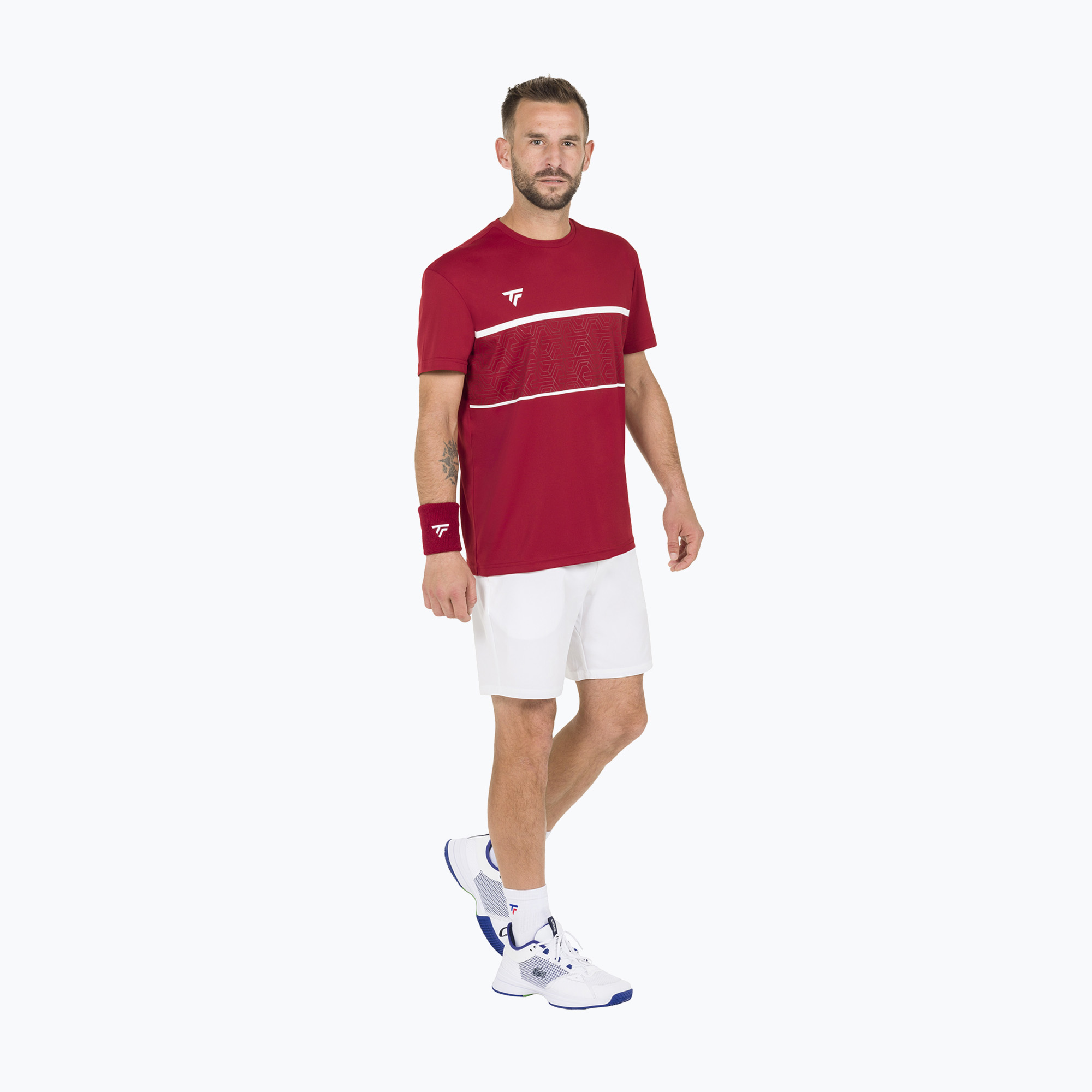 Koszulka tenisowa męska Tecnifibre Team Tech Tee cardinal 