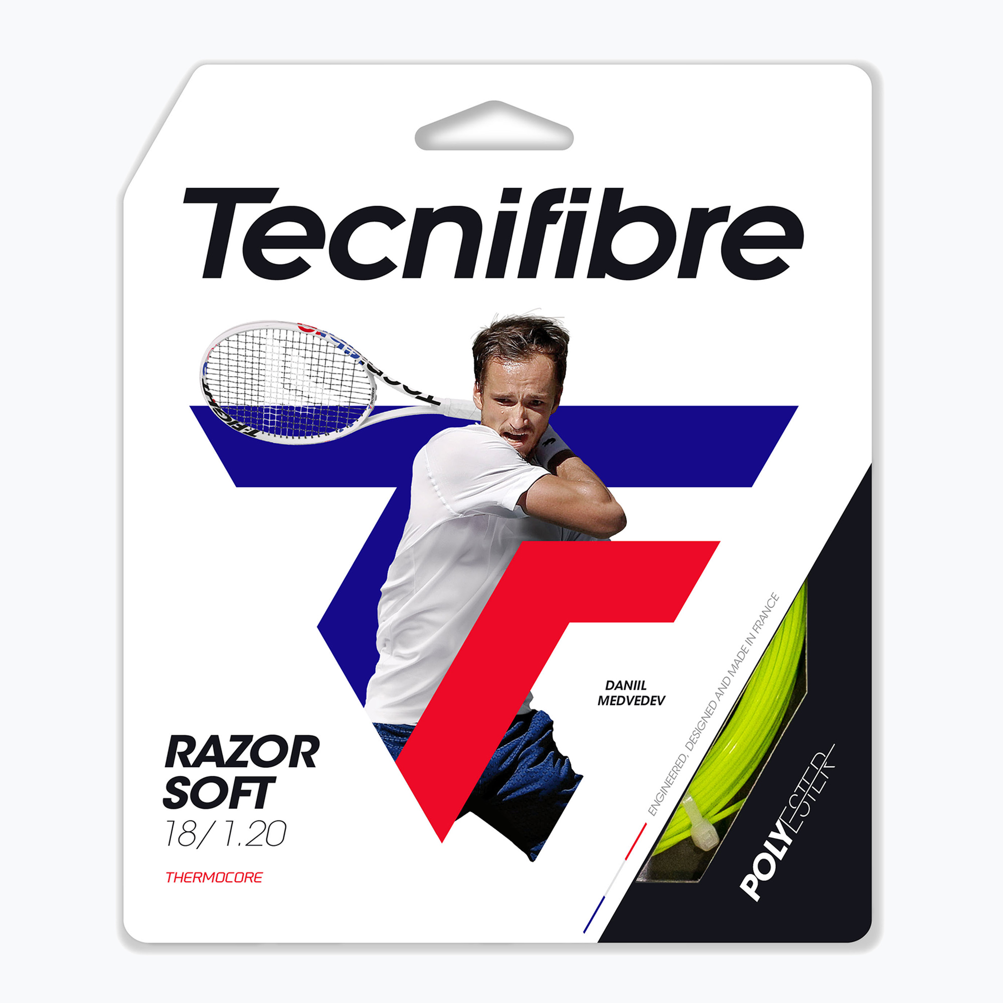 Струна за тенис Tecnifibre Razor Soft lime