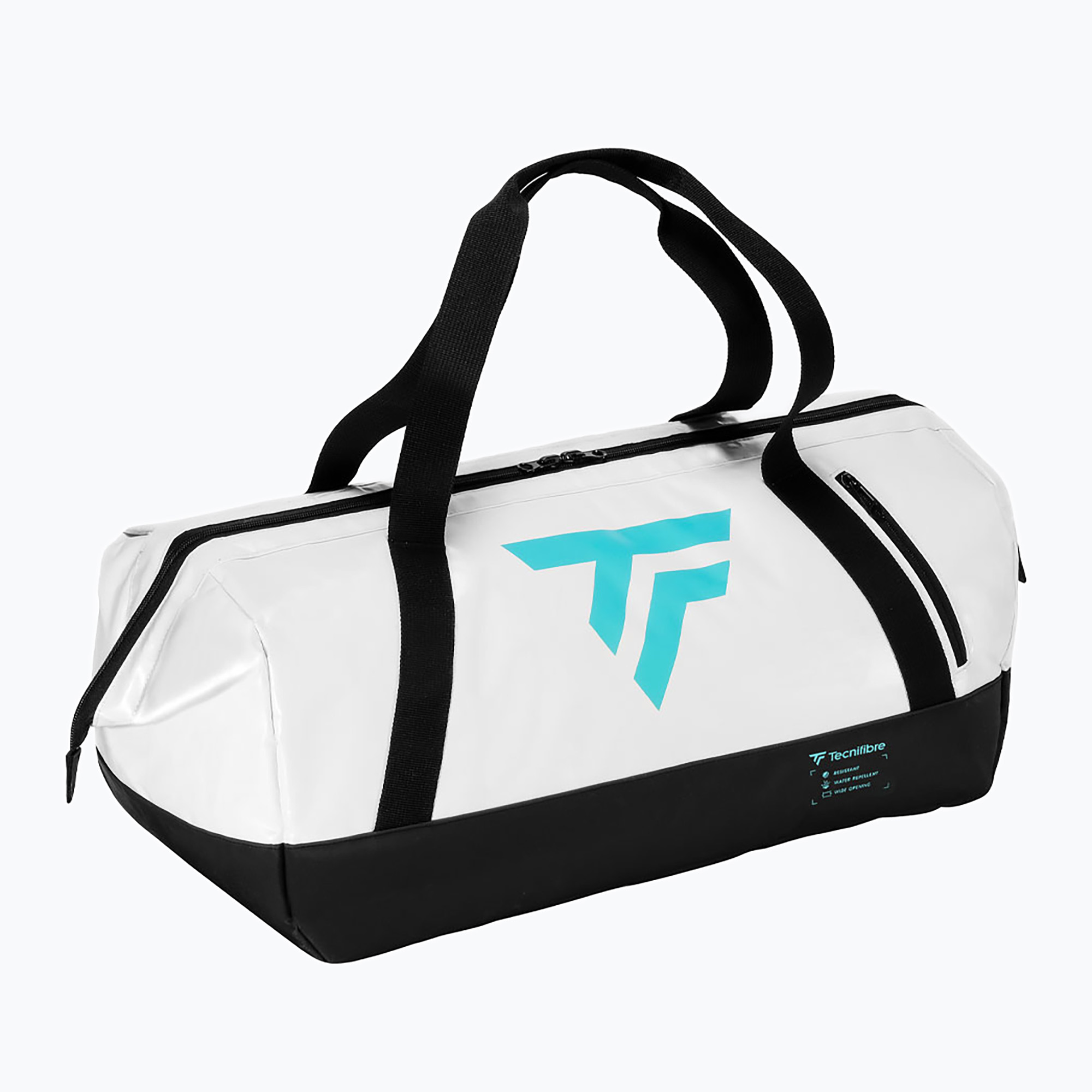 Tecnifibre Tour Endurance Duffel racquet bag white/ blue (58 x 30.5 x 27 cm)