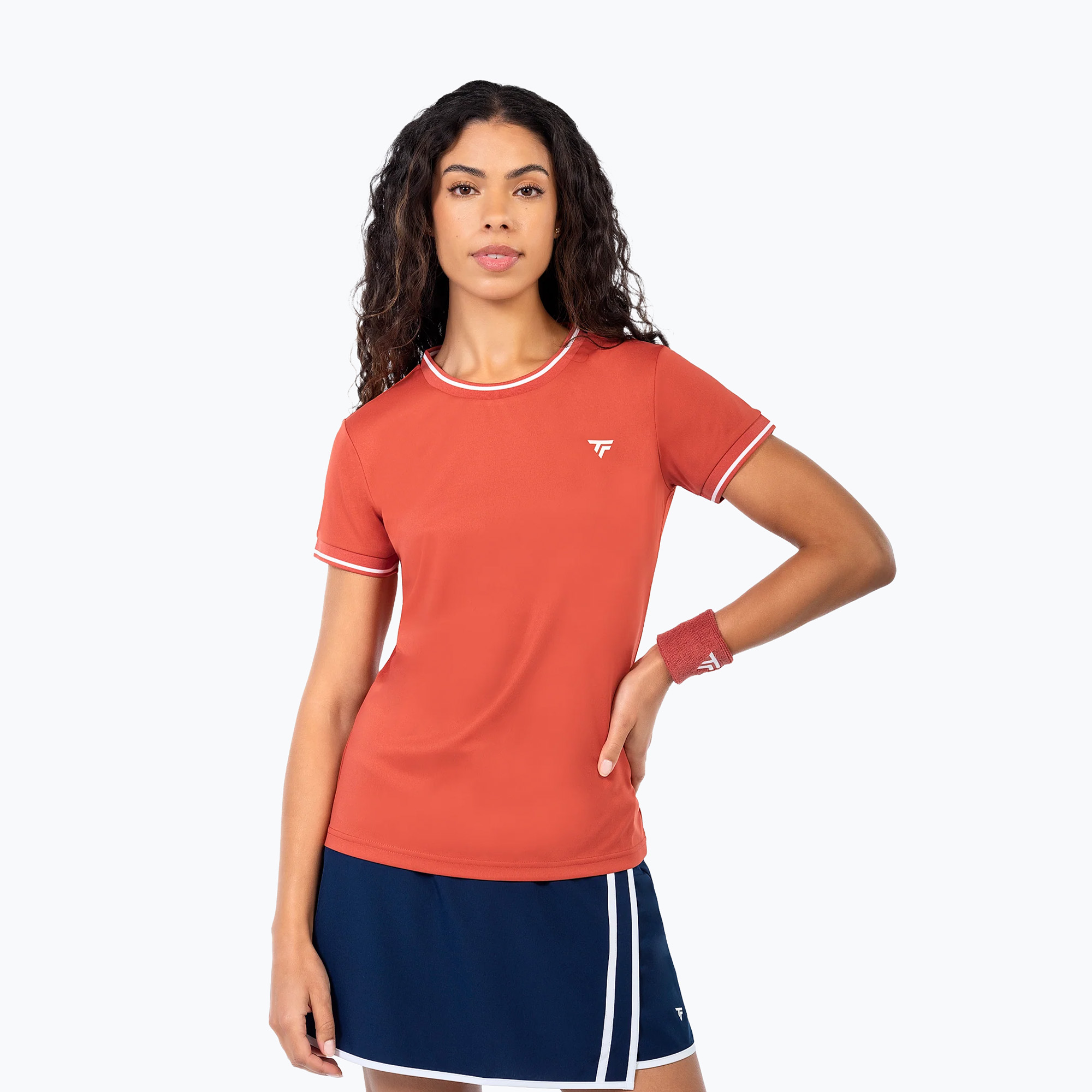 Koszulka tenisowa damska Tecnifibre Team Tech Tee terracota 