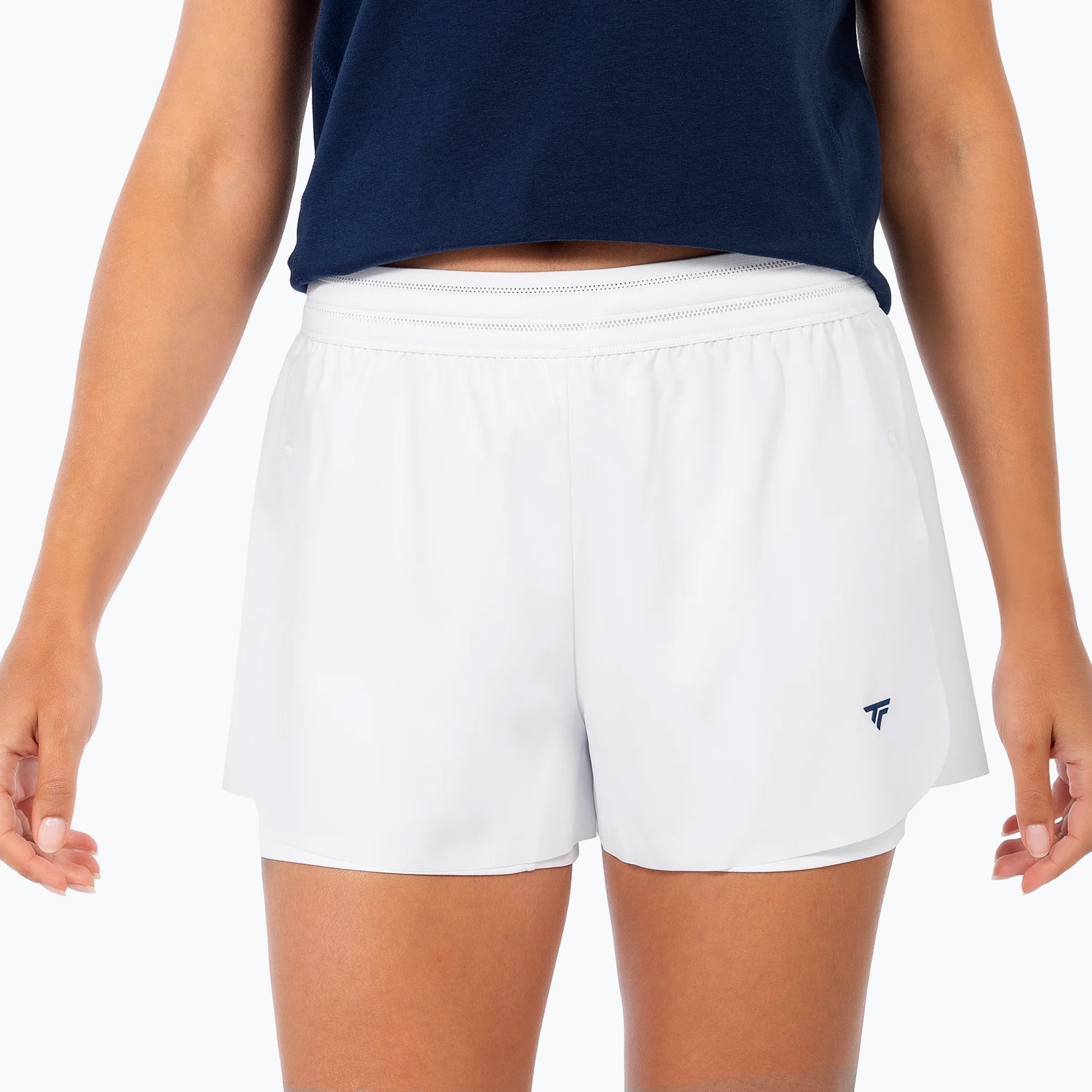 Spodenki tenisowe damskie Tecnifibre Team Stretch Short W white 