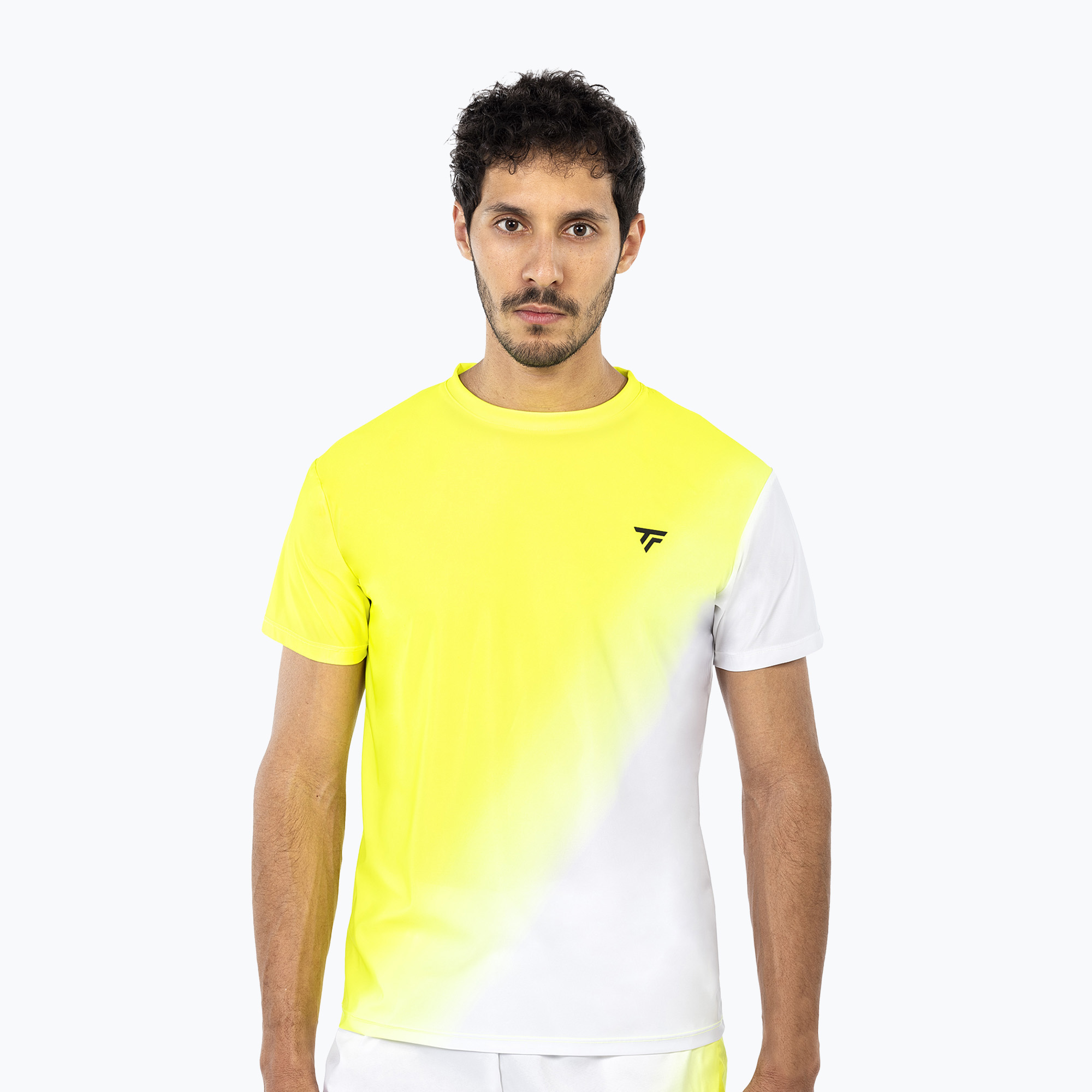 Koszulka tenisowa męska Tecnifibre Team X-Loop Tee white/yellow