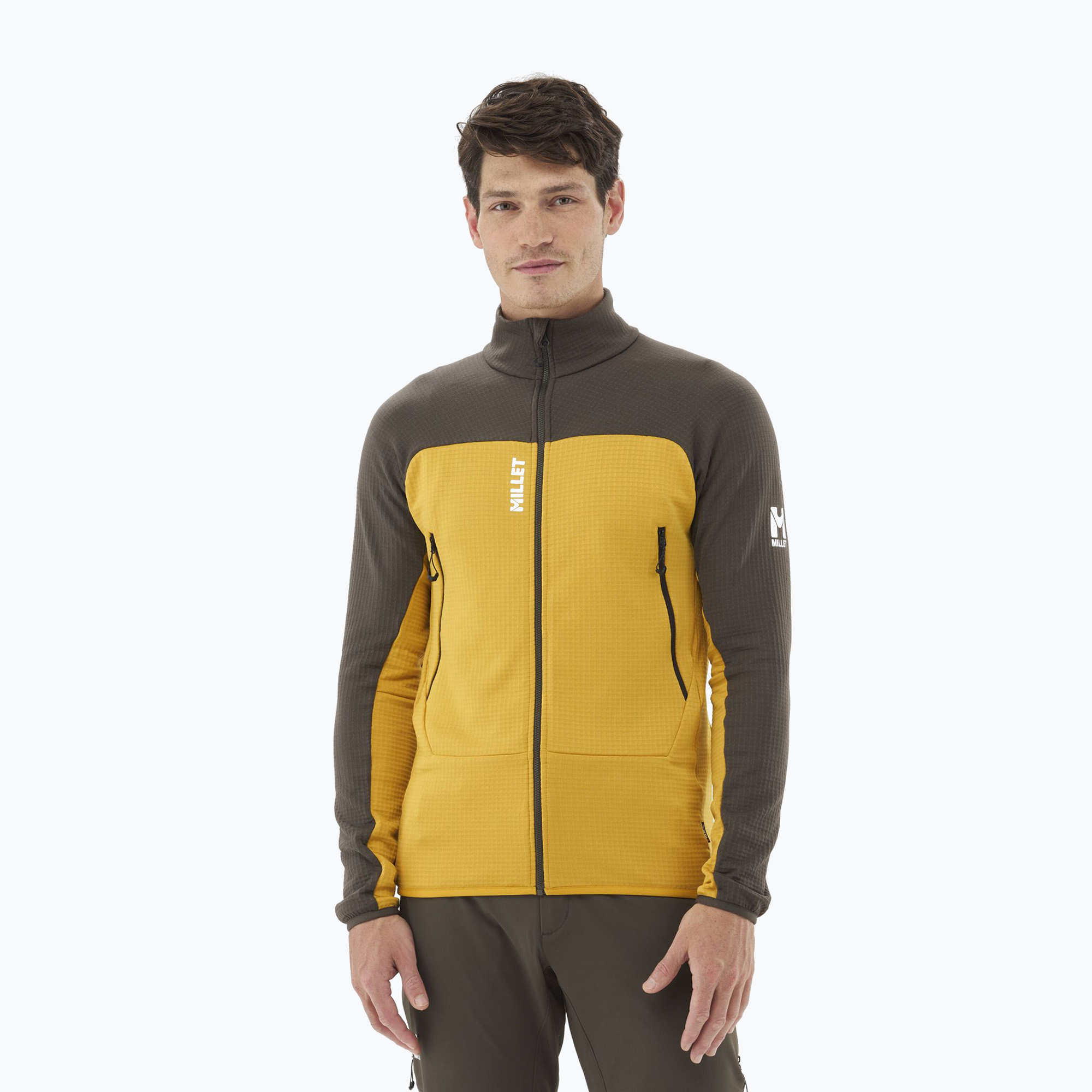Bluza męska Millet Fusion Grid safran/deep jungle 