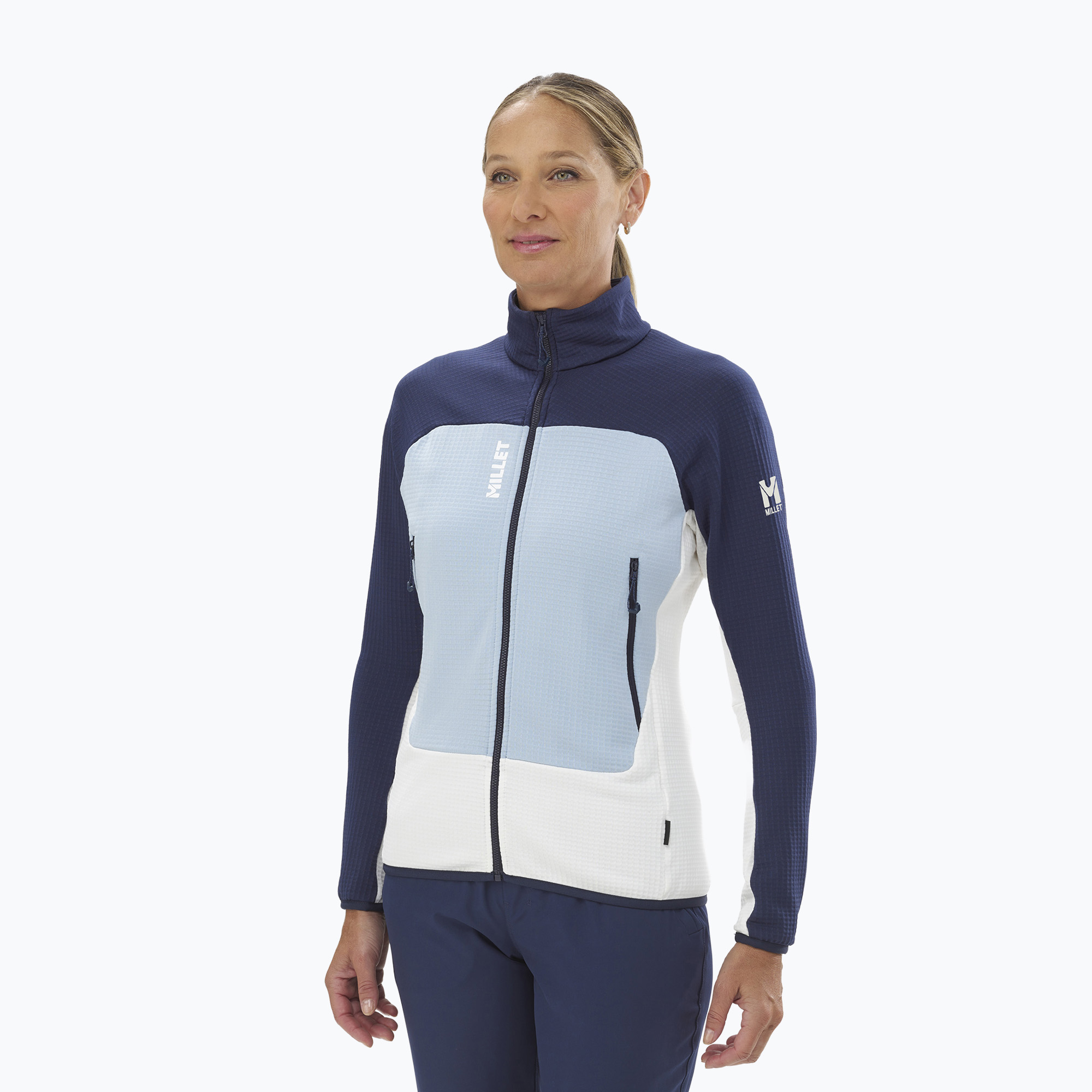 Дамски суитшърт Millet Fusion Grid foggy dew/saphir