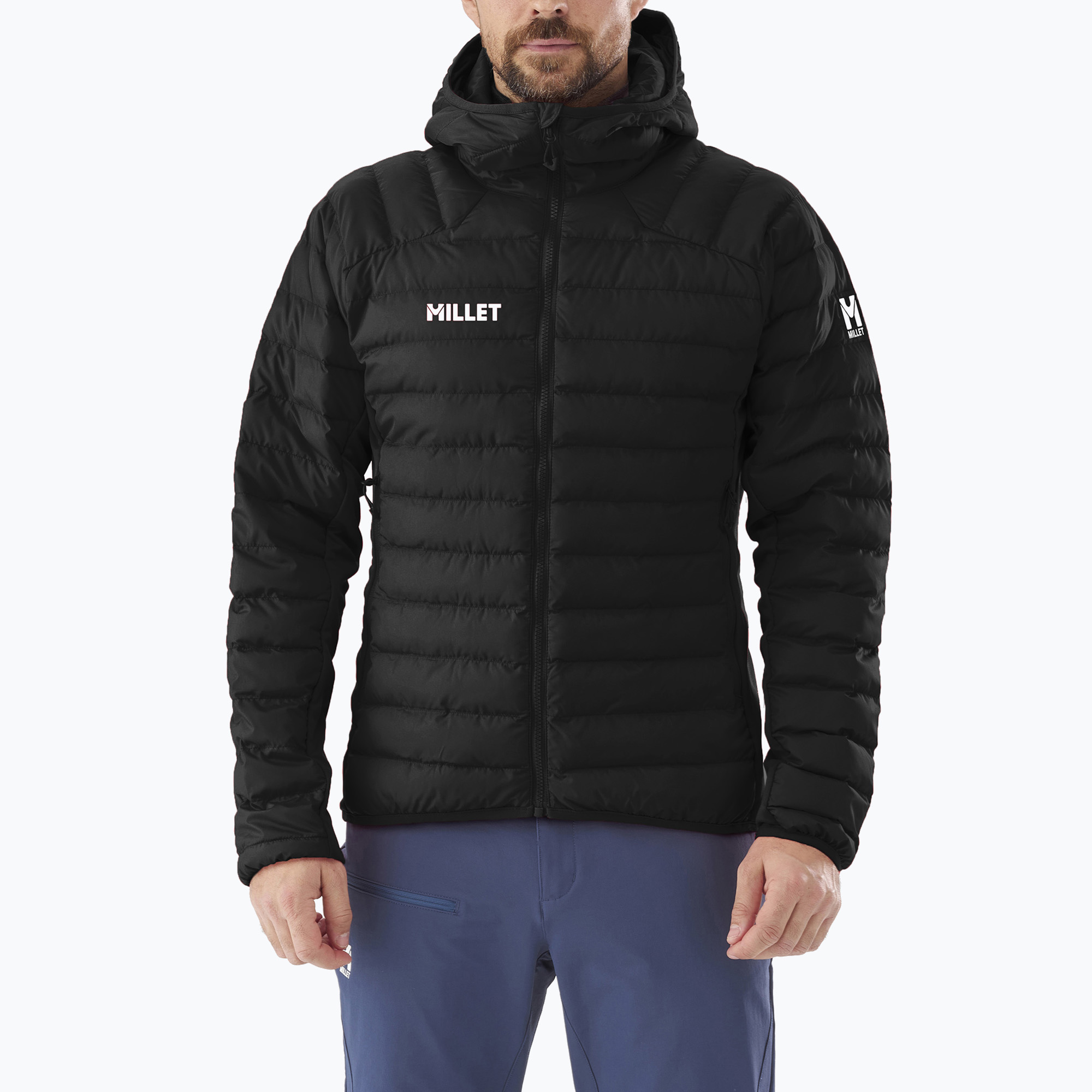 Geacă căptușită pentru bărbați Millet Fitz Roy Warm Hoodie black