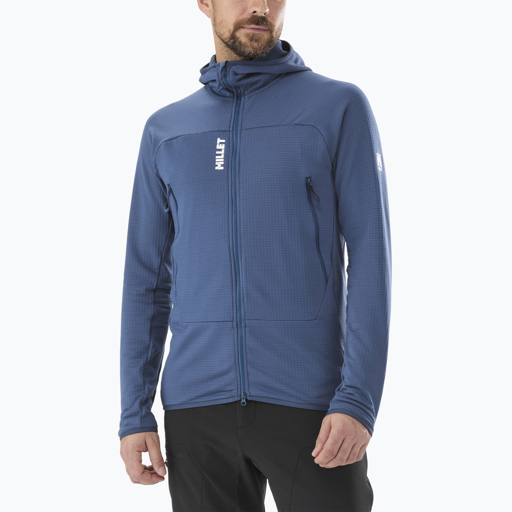 Bluza męska Millet Fusion Grid Hoodie dark denim 